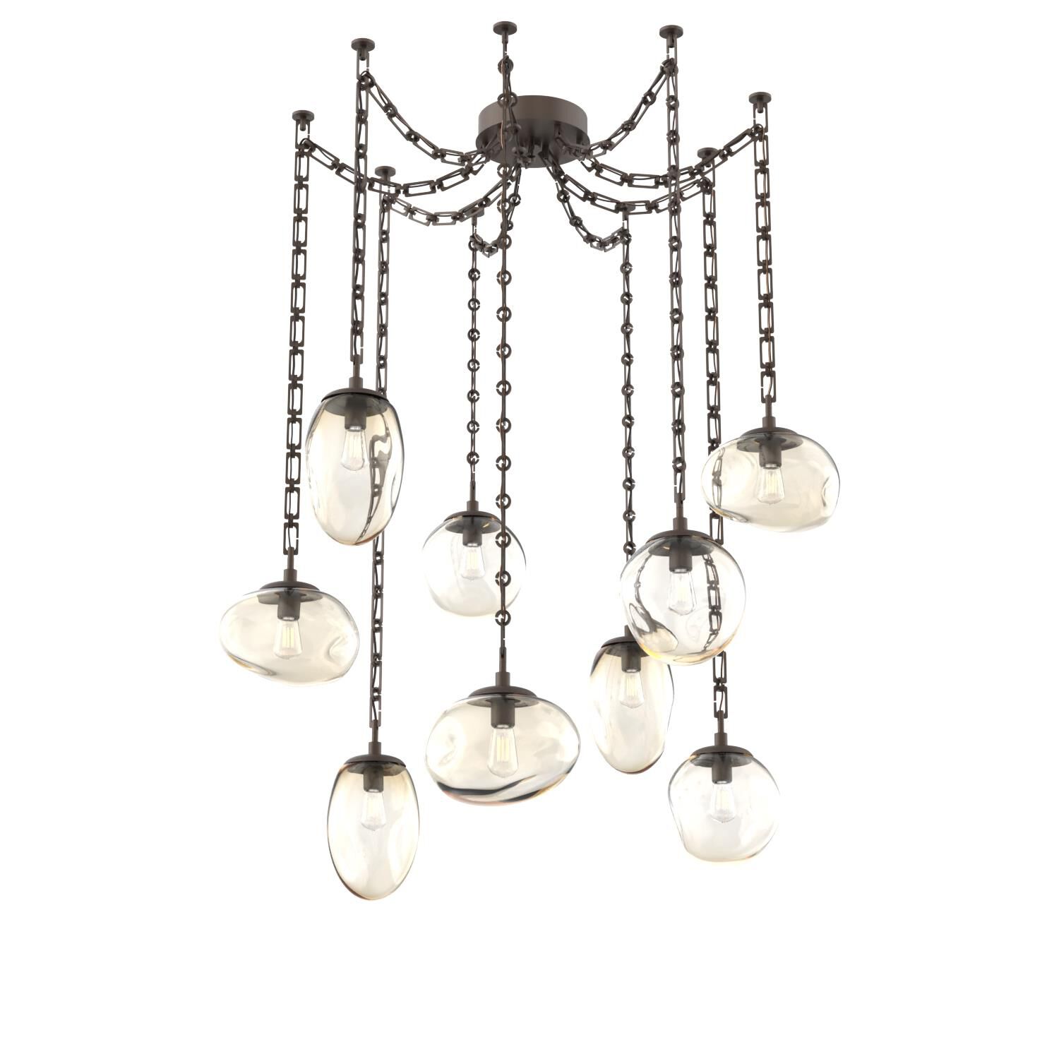 Shown in Flat Bronze finish and Amber glass