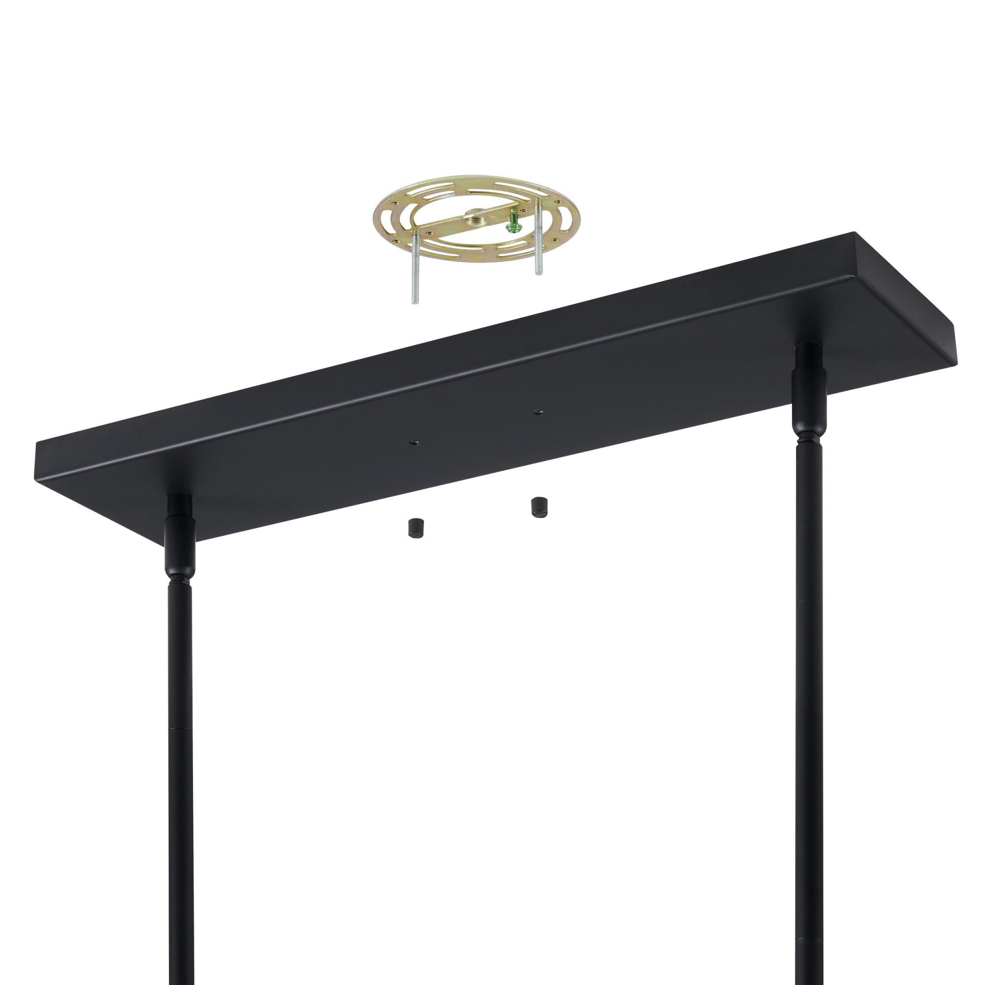Shown in Matte Black finish and White shade