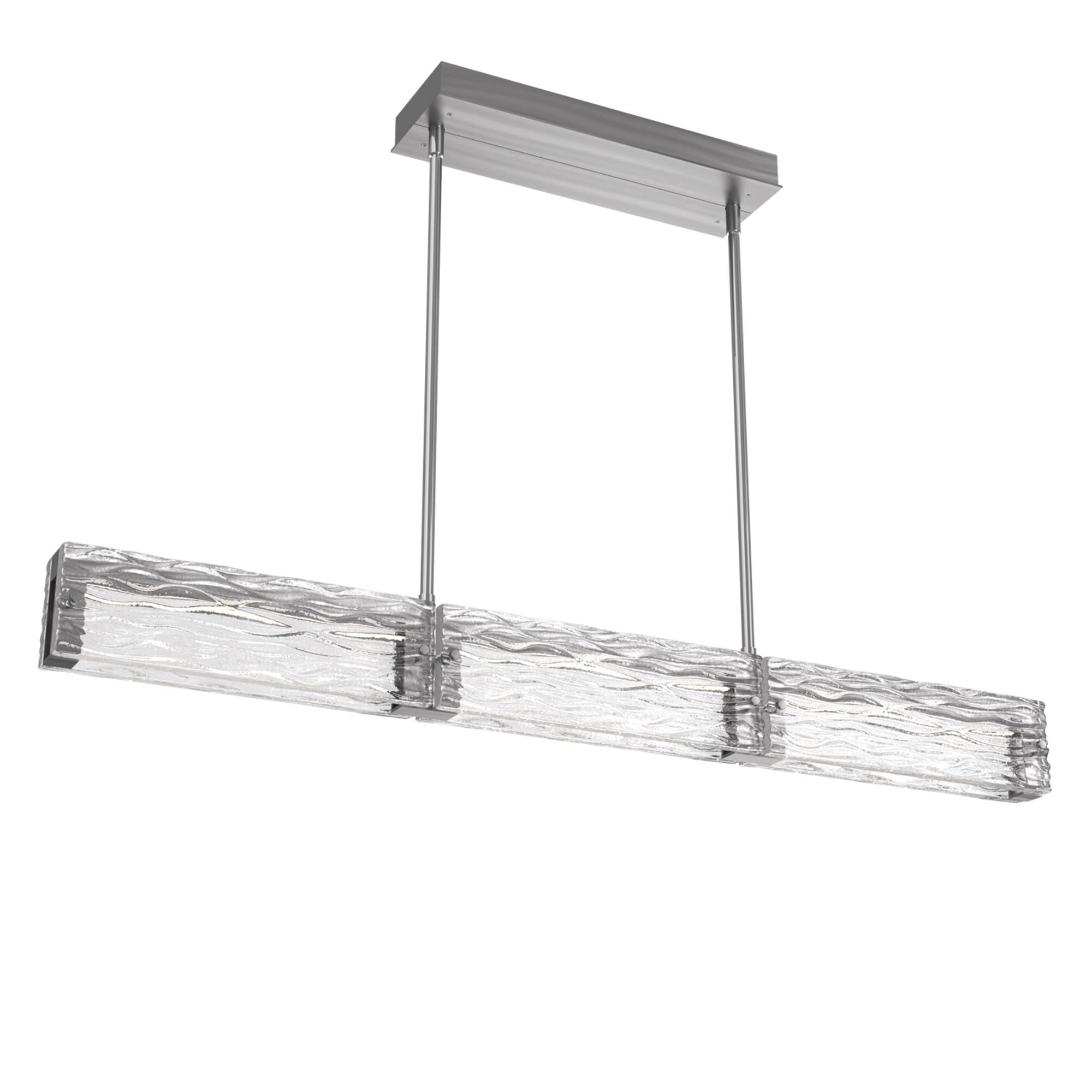 Shown in Satin Nickel finish and Tidal Cast glass