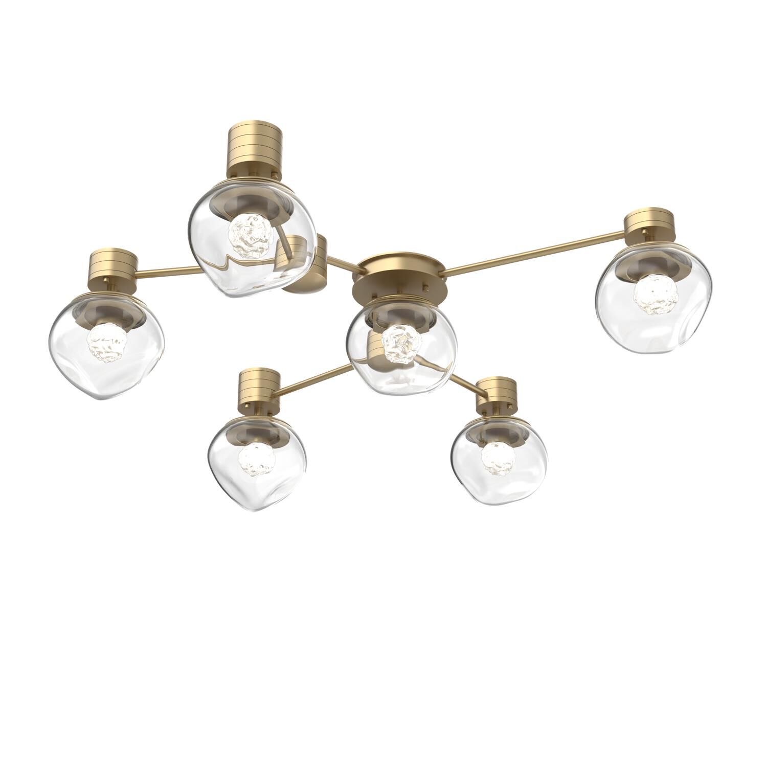 Levi Wilson Luna 37 Inch Semi Flush Mount by Hammerton Studio