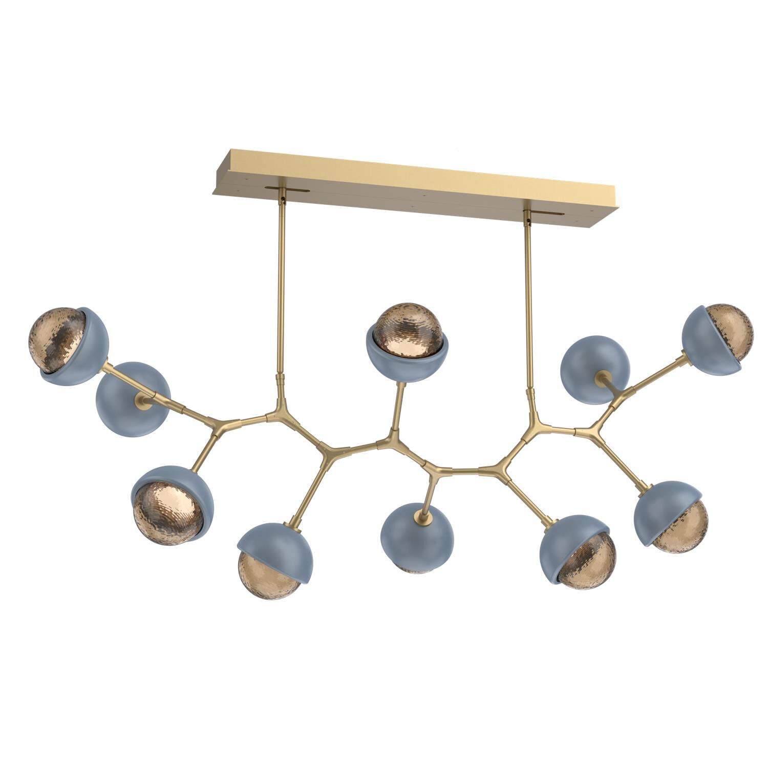 Levi Wilson Cabochon 56 Inch Linear Suspension Light by Hammerton Studio