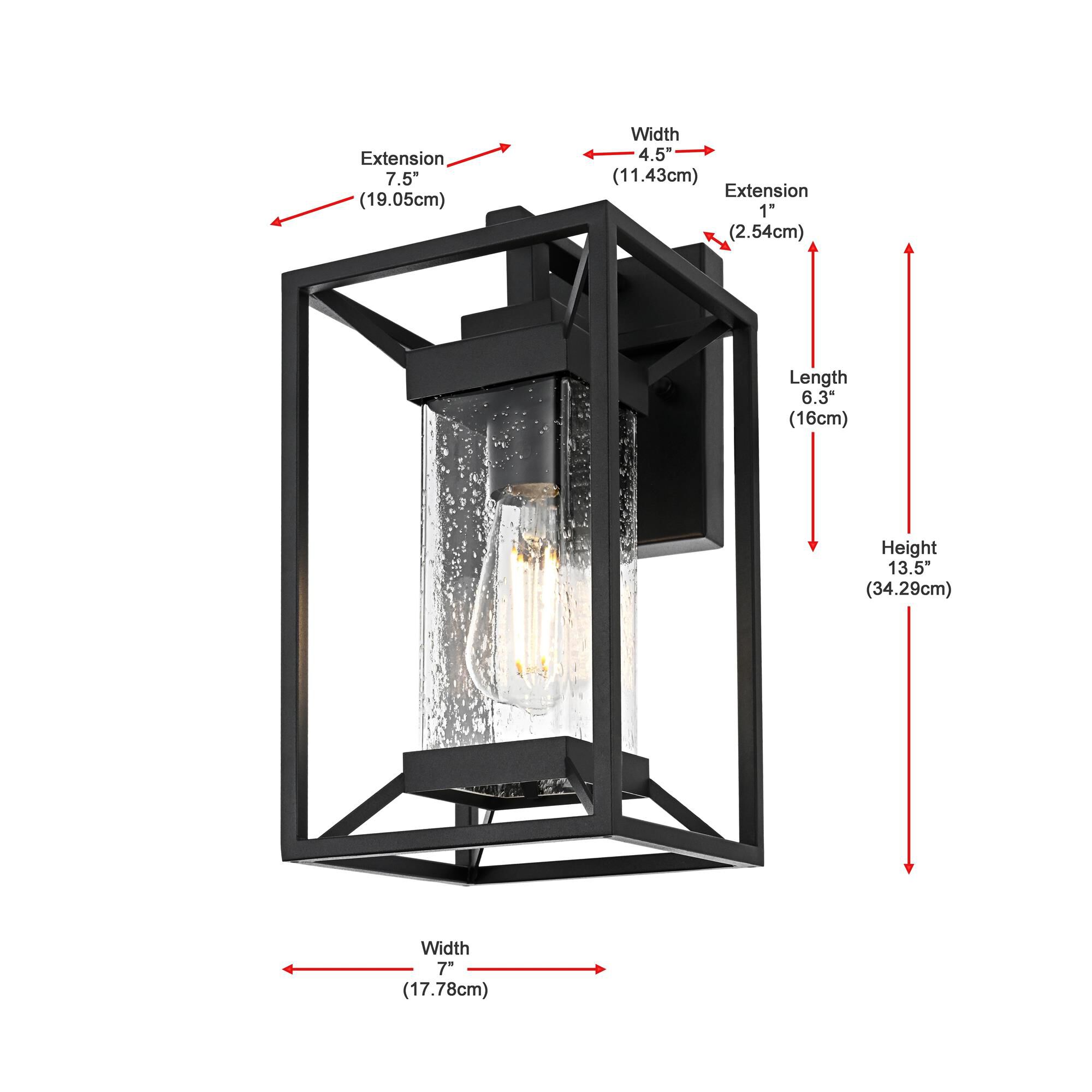 Willington 7 Inch Outdoor Wall Light by Elegant Lighting