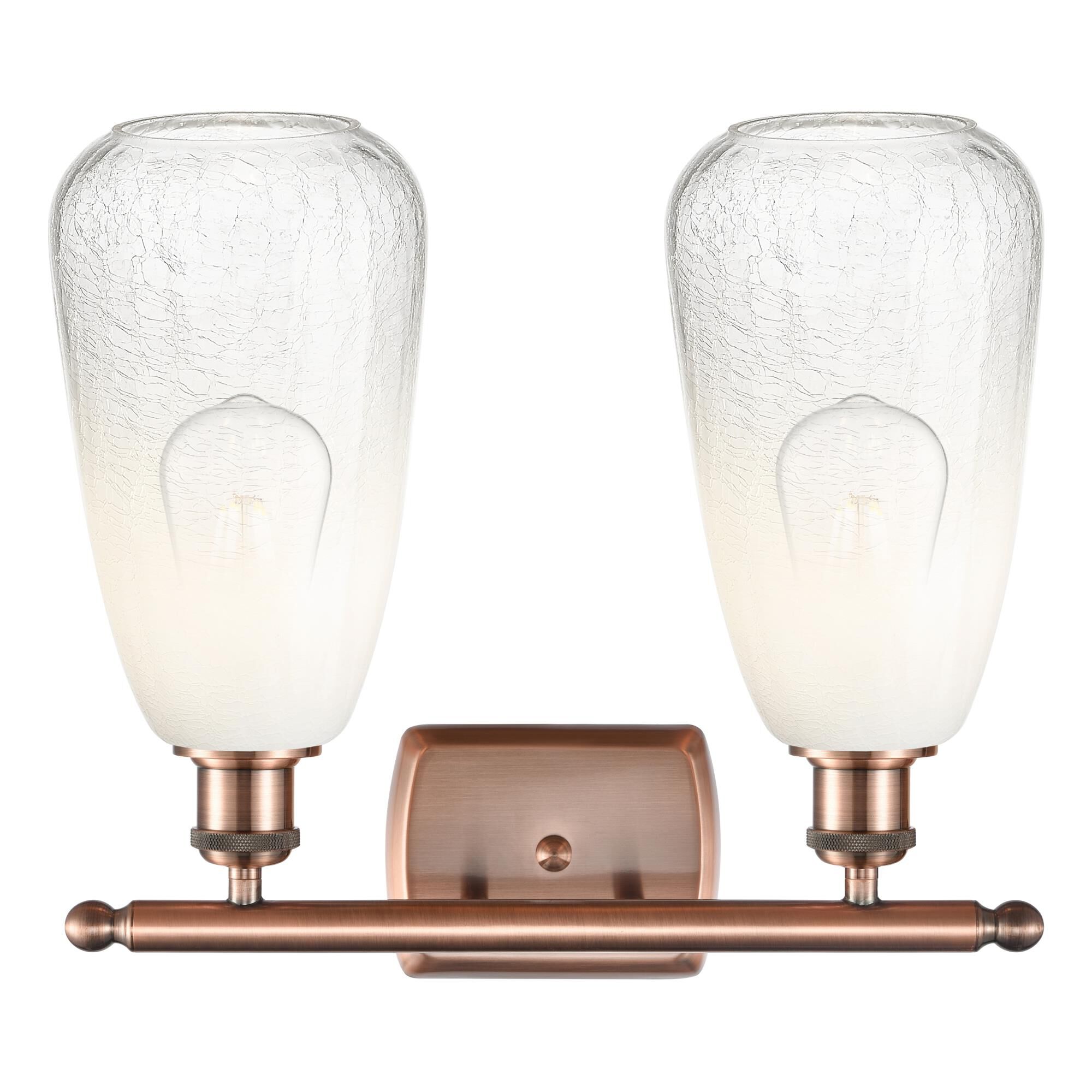 Shown in Antique Copper finish and Opal glass