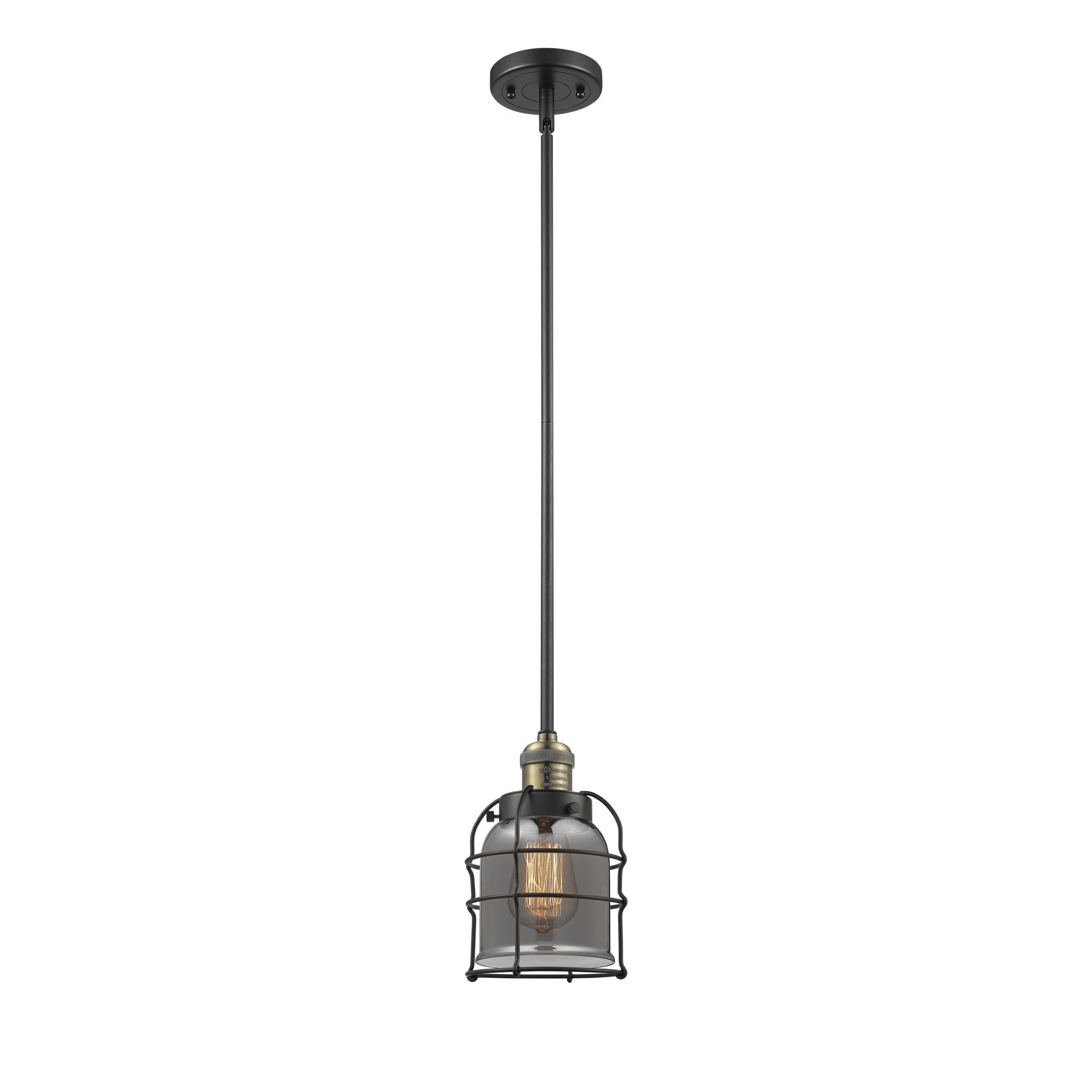 Shown in Black Antique Brass finish and Plated Smoke glass