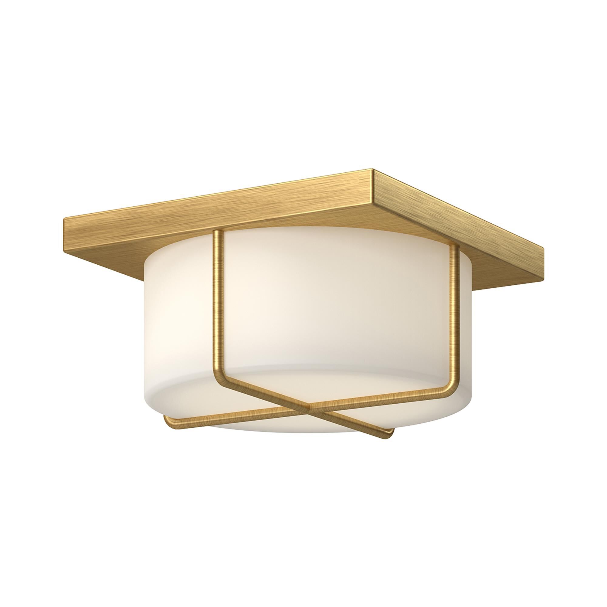 Shown in Brushed Gold/Opal Glass finish