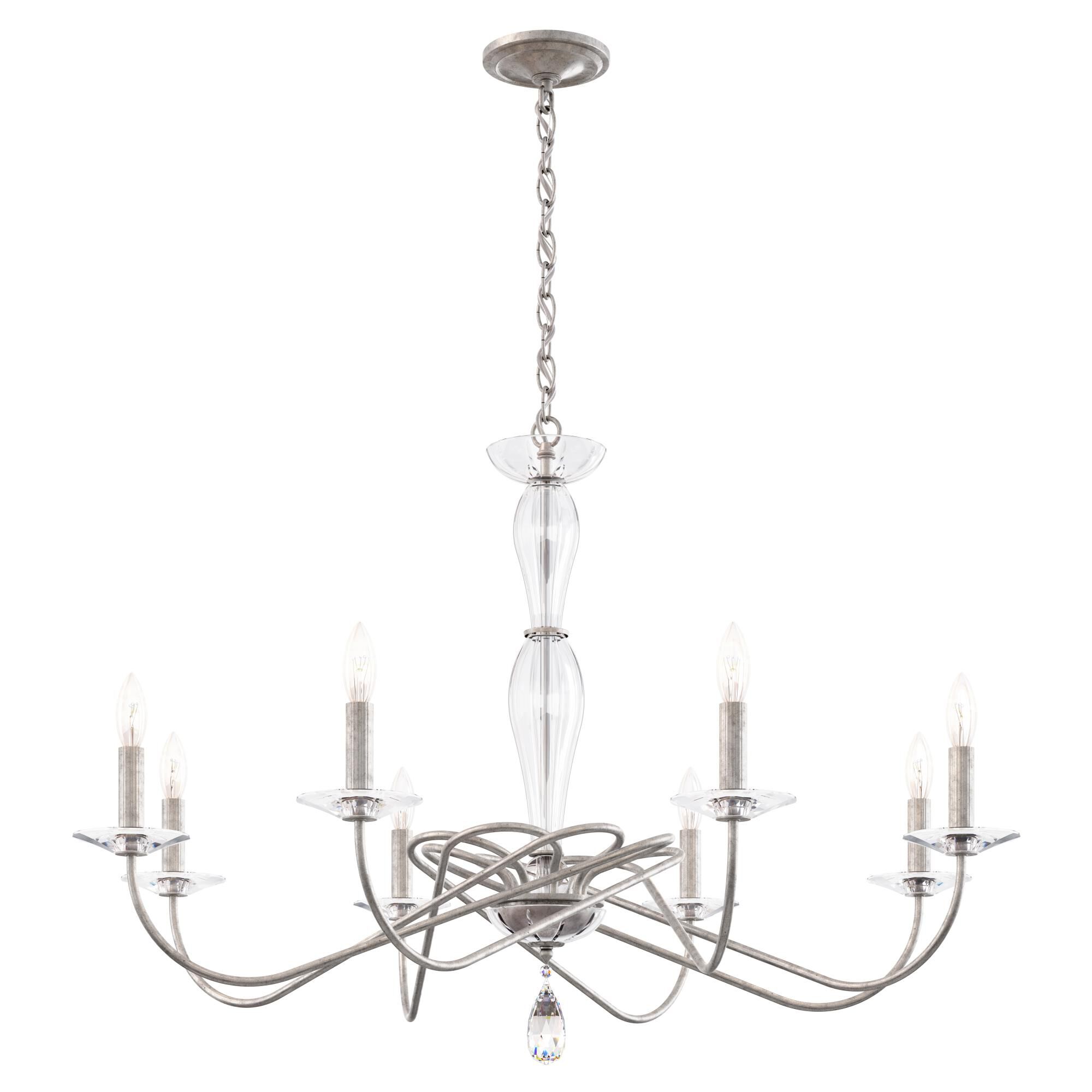 Shown in Antique Silver finish and Clear Heritage Cyrstal crystal
