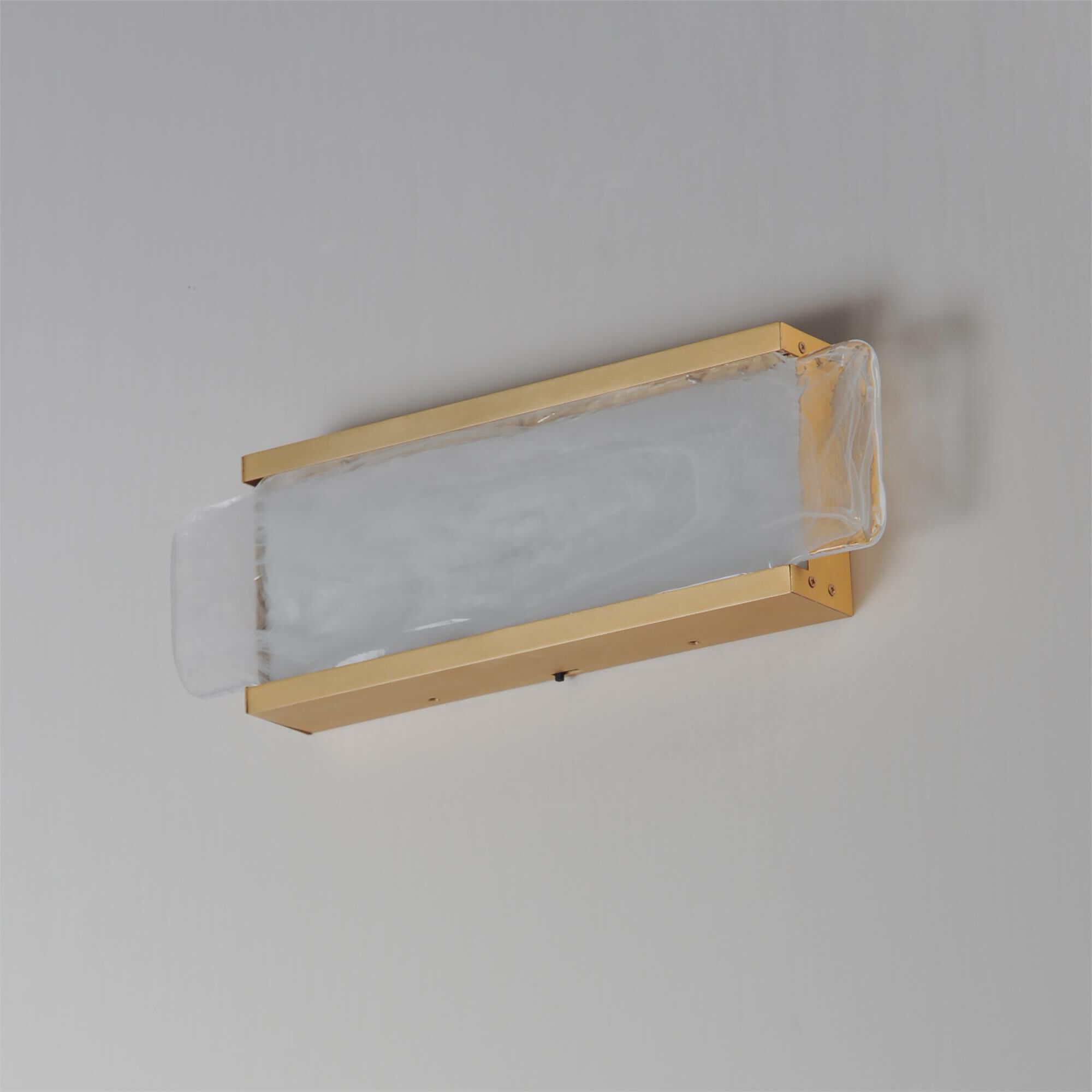 Shown in Natural Aged Brass finish and White Spiral glass