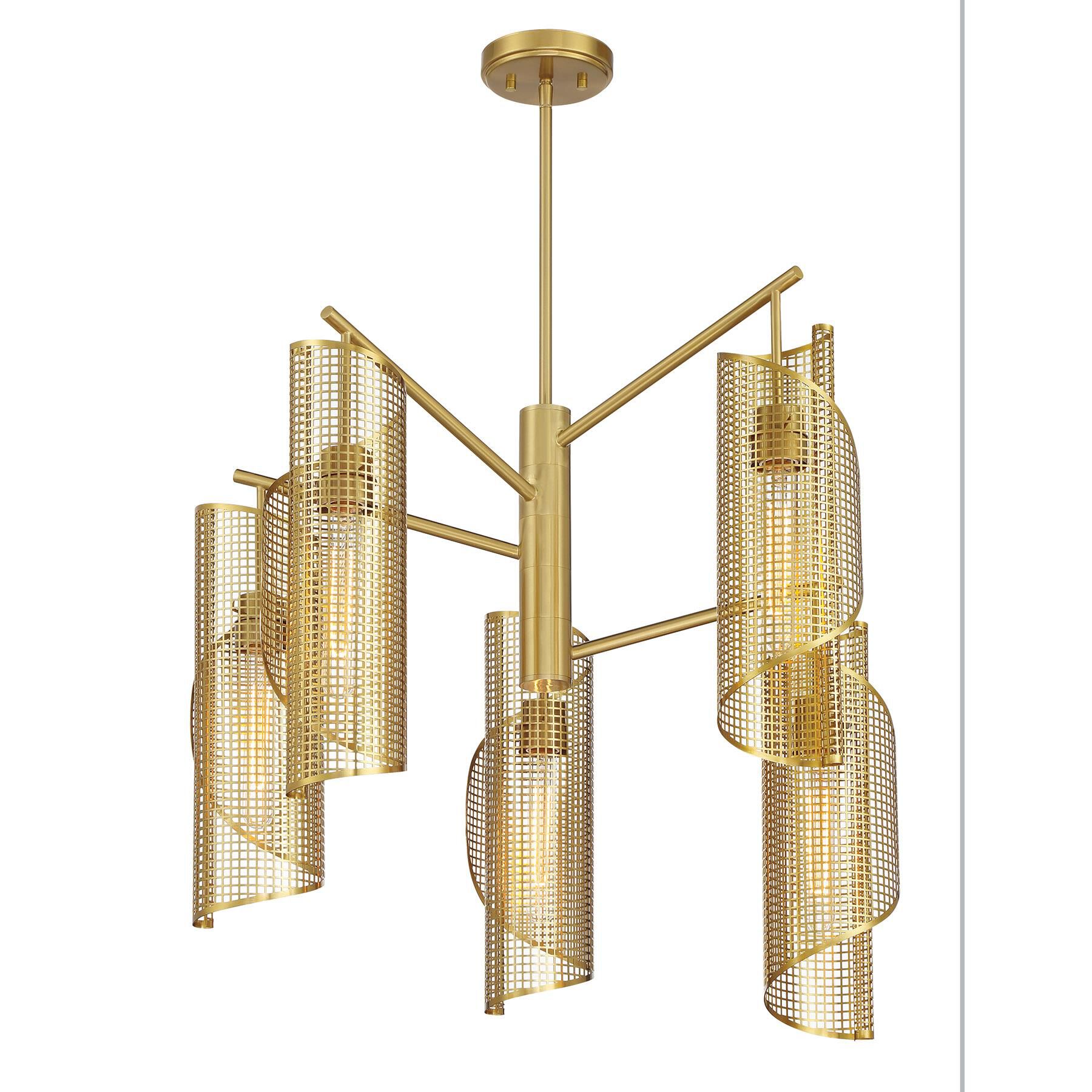 Shown in Warm Brass finish and Metal shade