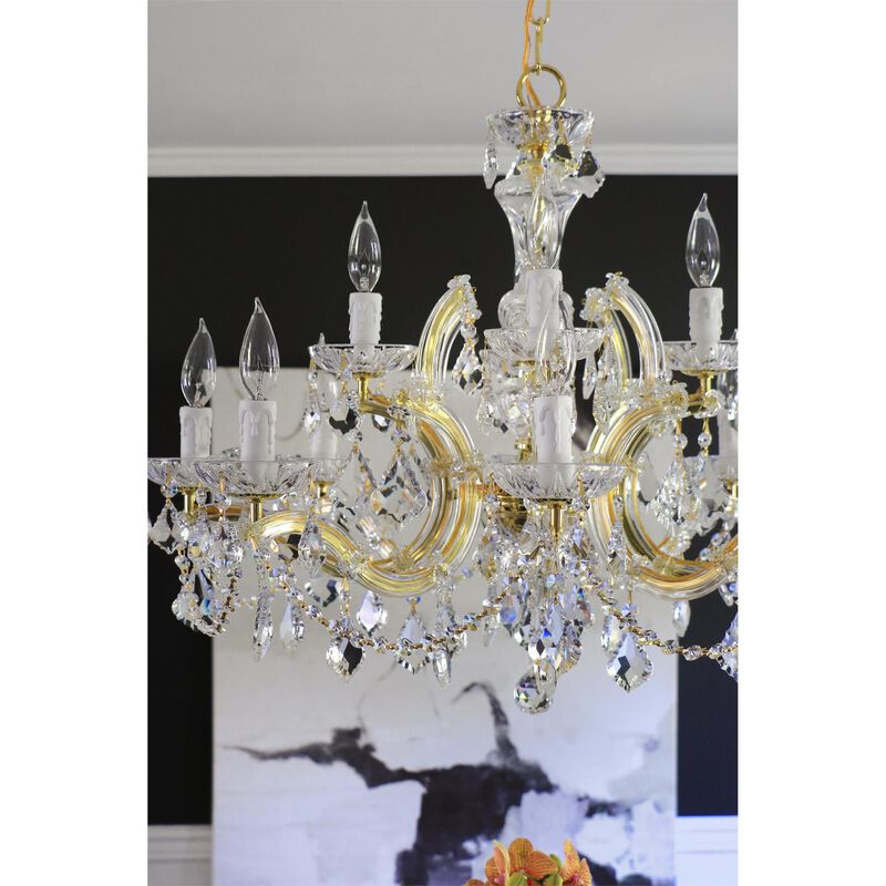 Maria Theresa 29 Inch 12 Light Chandelier by Crystorama