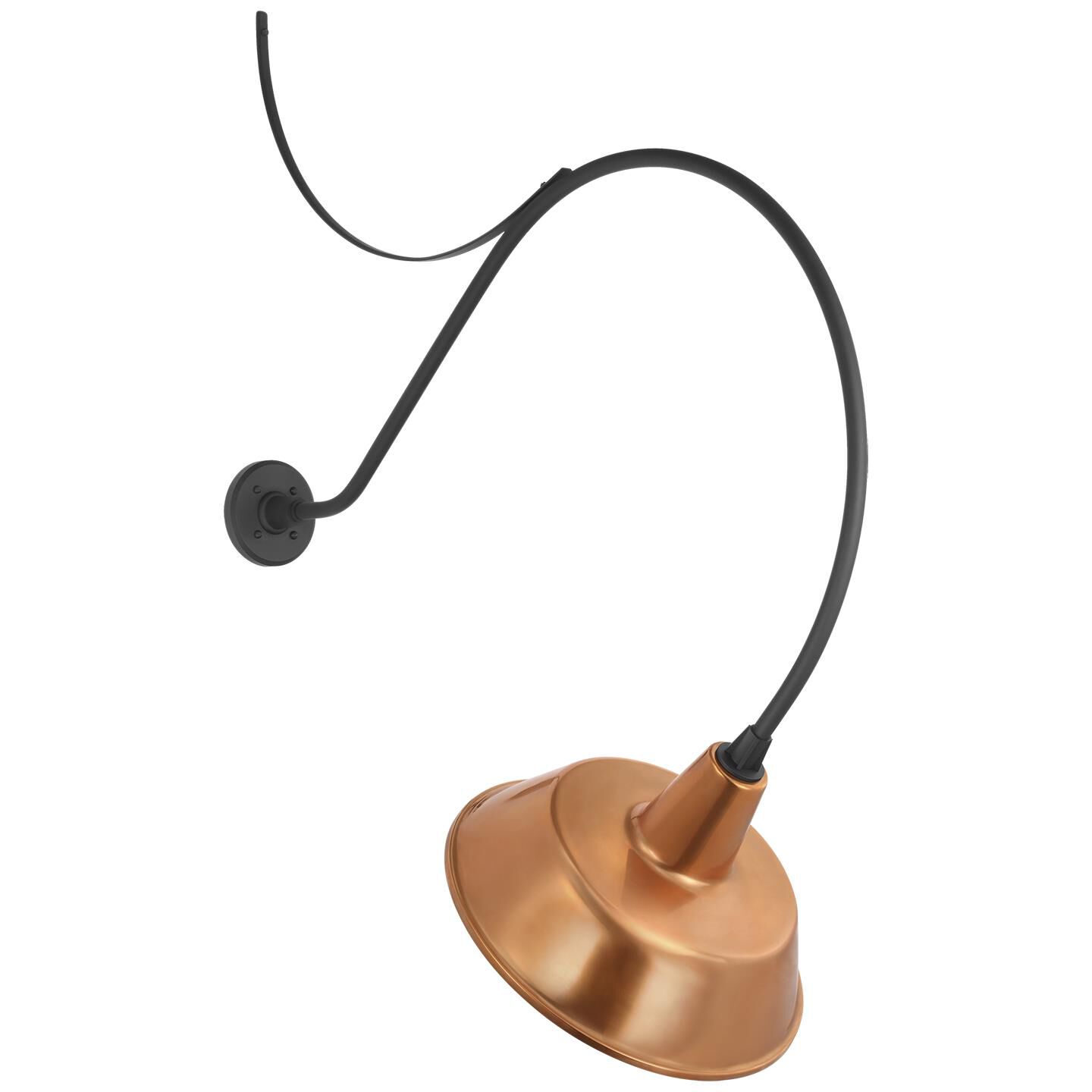 Shown in Matte Black finish and Copper shade