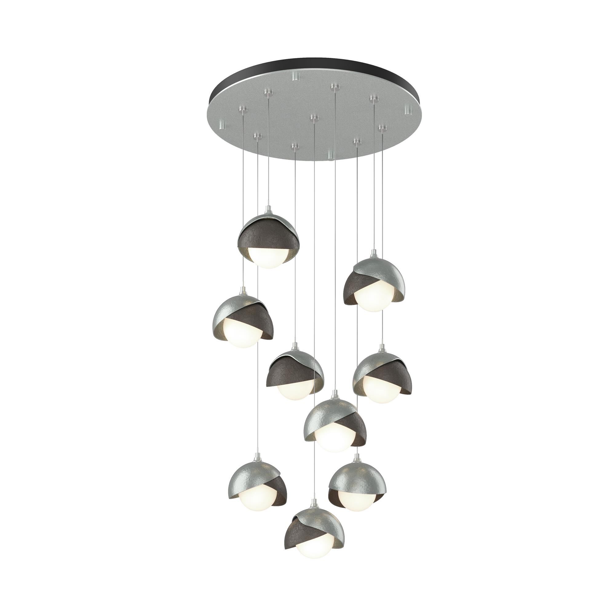 Shown in Vintage Platinum finish and Opal (Gg) glass and Dark Smoke (07) accent