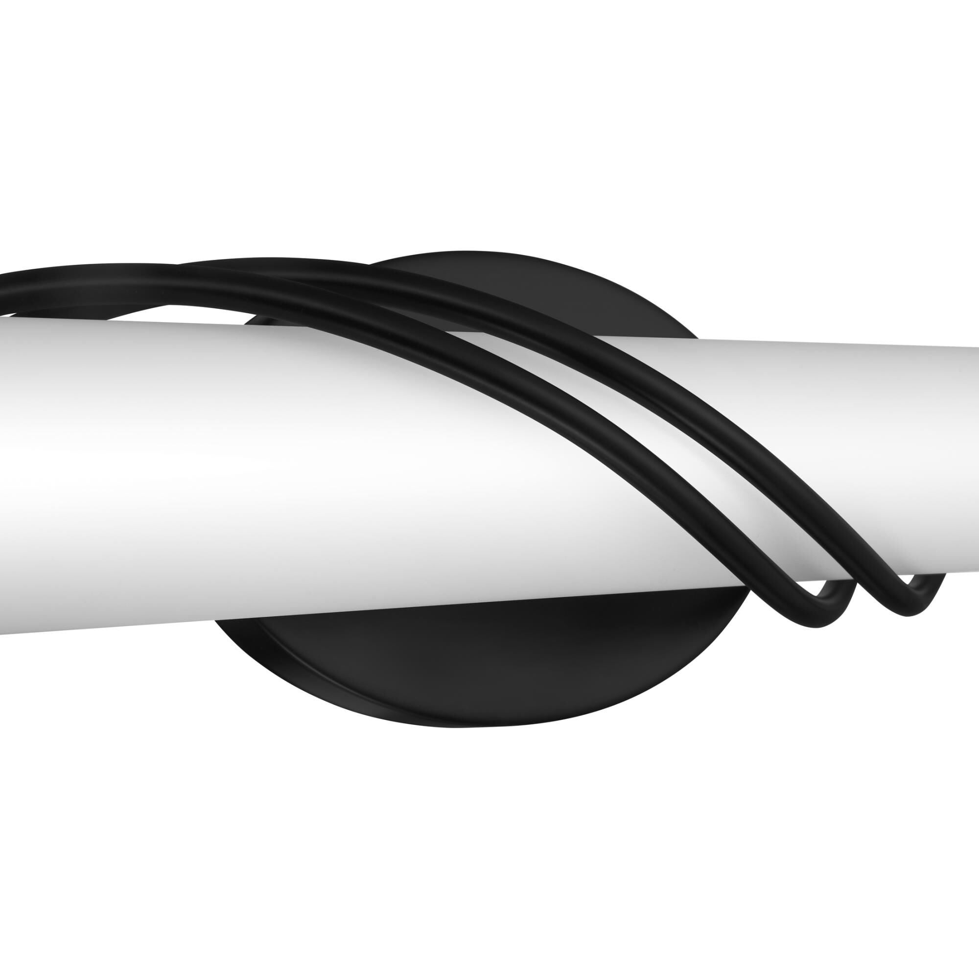 Shown in Matte Black finish and White Painted Etched glass and White Painted Etched Glass shade