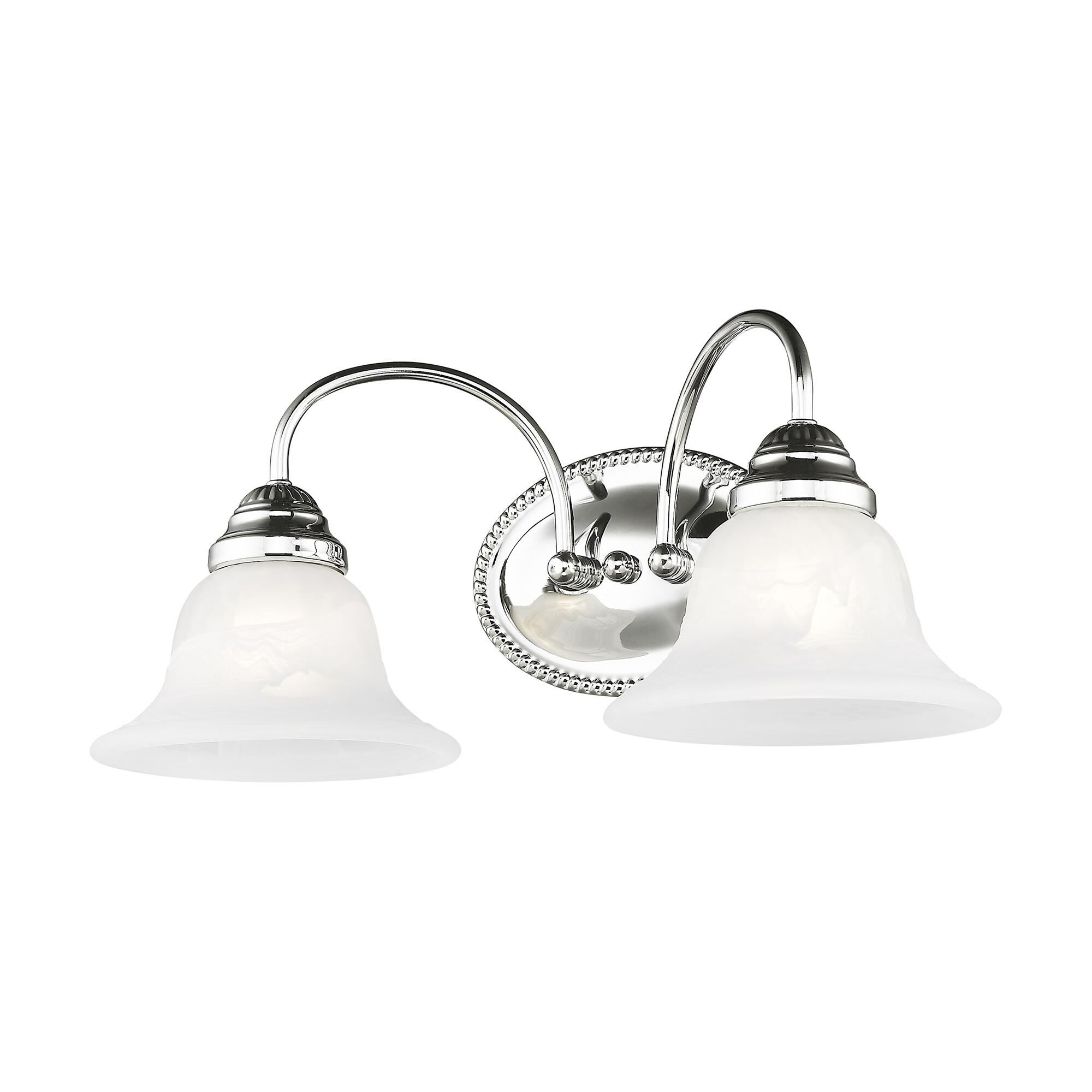 Shown in Chrome finish and White Alabaster glass