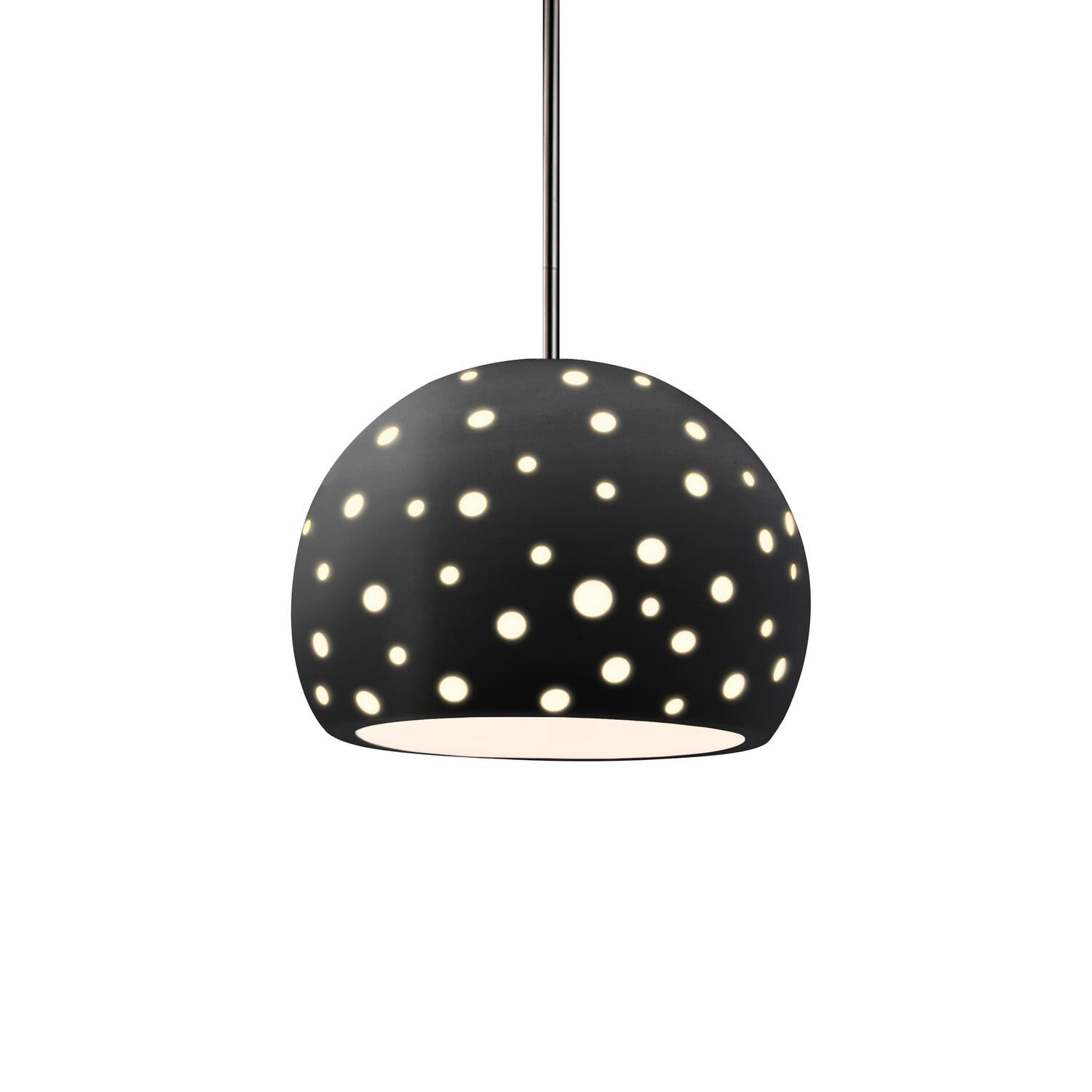 Shown in Brushed Nickel finish and Carbon Matte Black shade