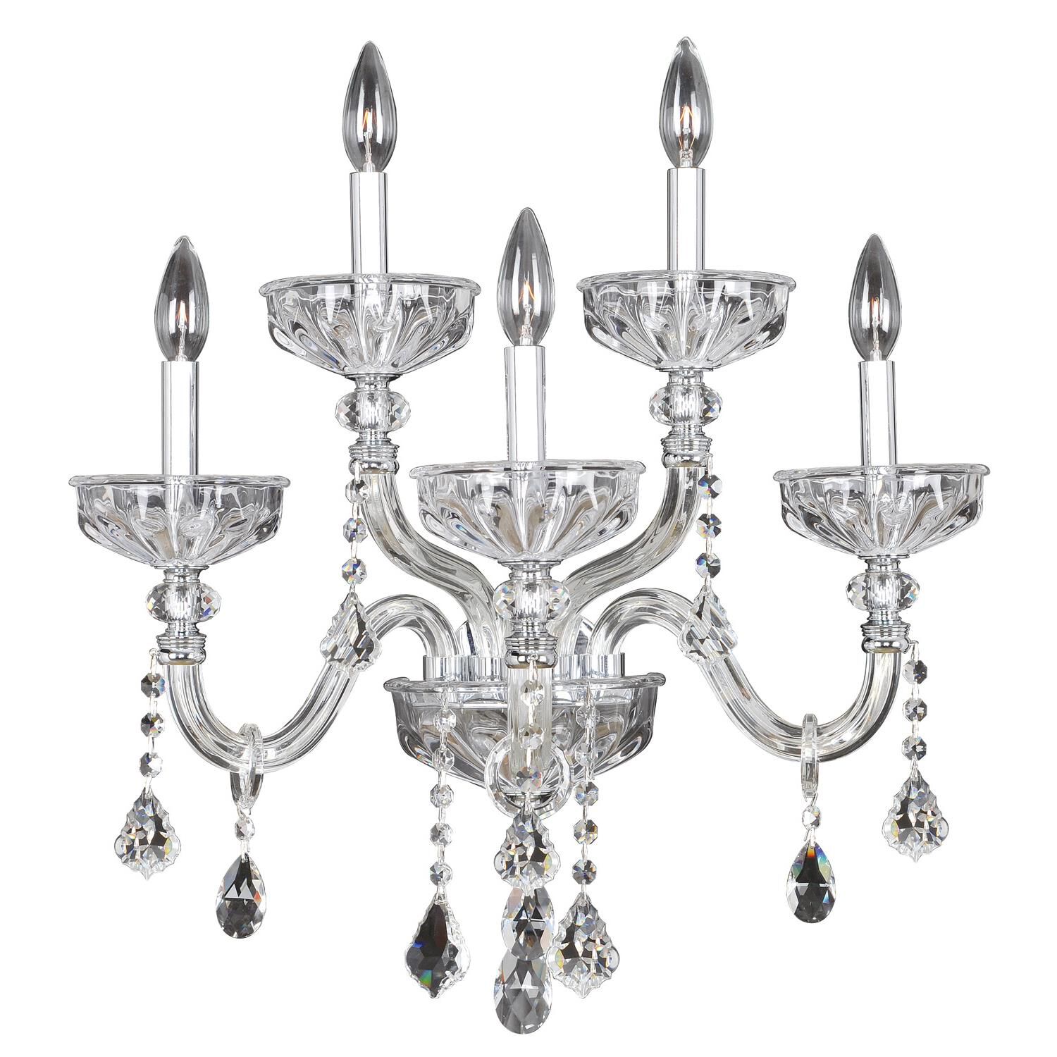 Shown in Chrome finish and Firenze Clear crystal