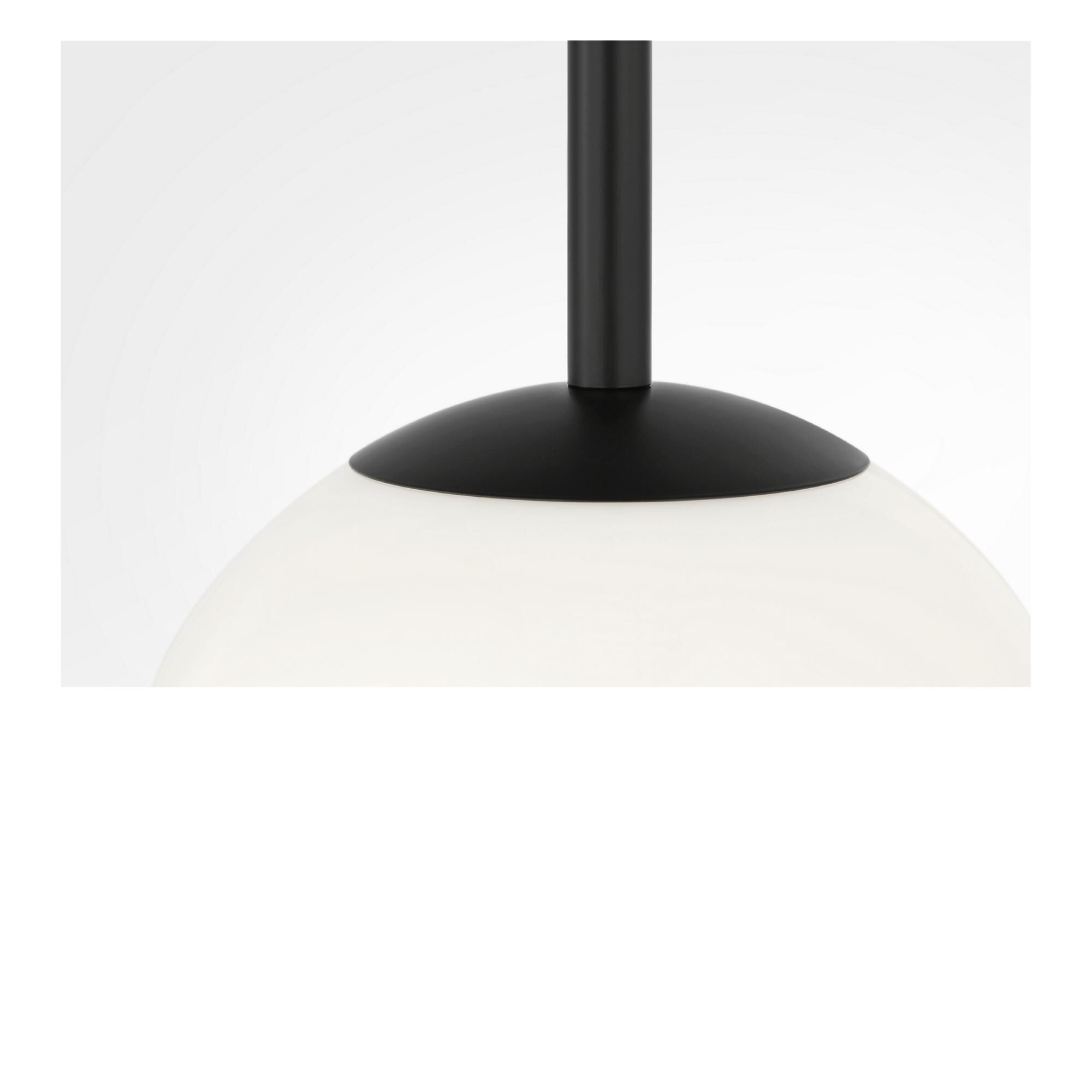 Shown in Midnight Black finish and Clear White glass