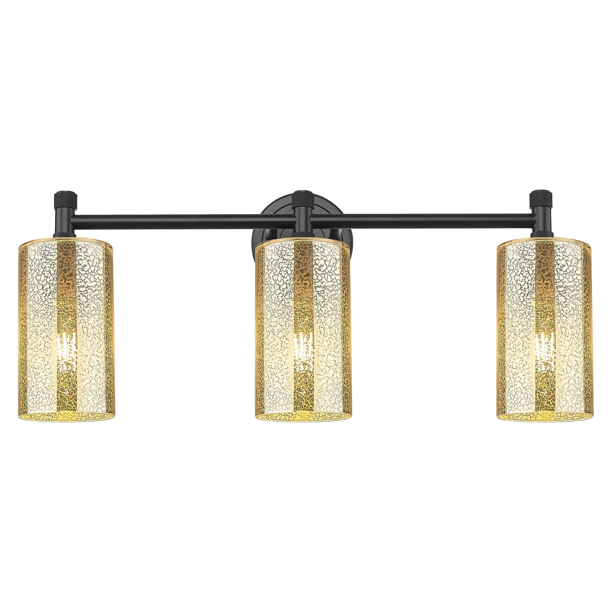 Shown in Matte Black finish and Mercury glass