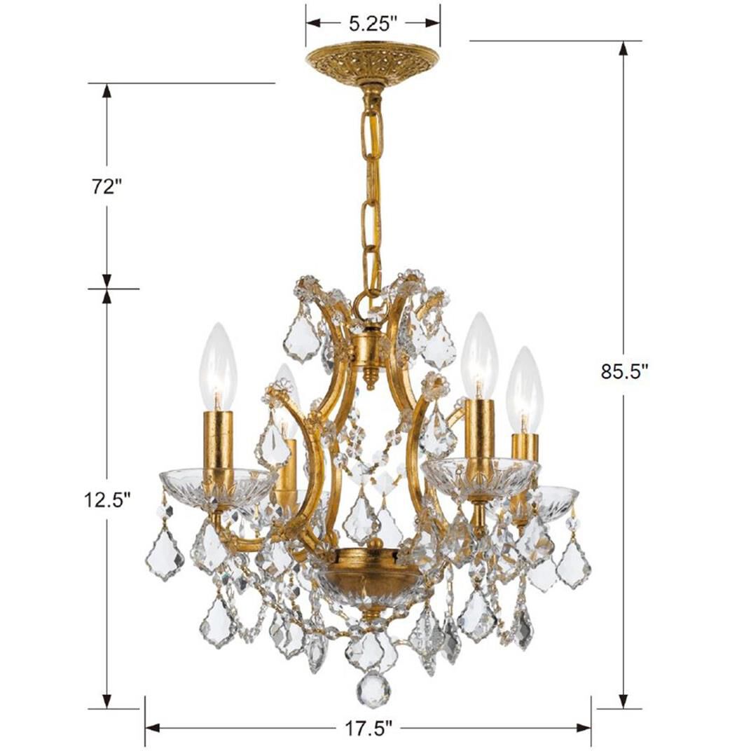 Shown in Antique Gold finish and Swarovski Strass Crystal crystal