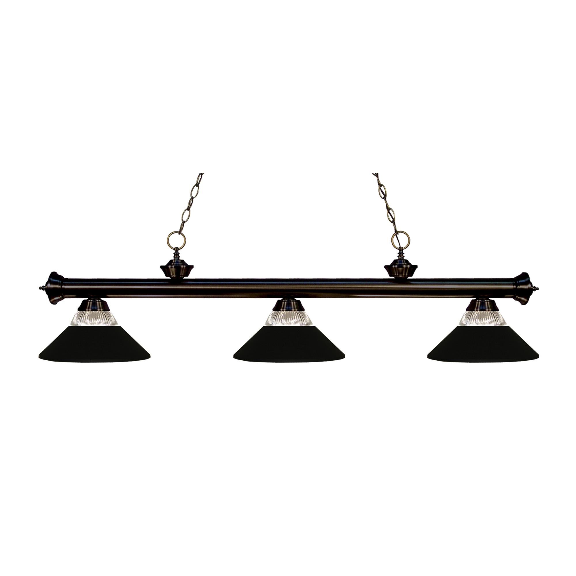 Shown in Bronze finish and + Steel glass and Glass + Steel shade