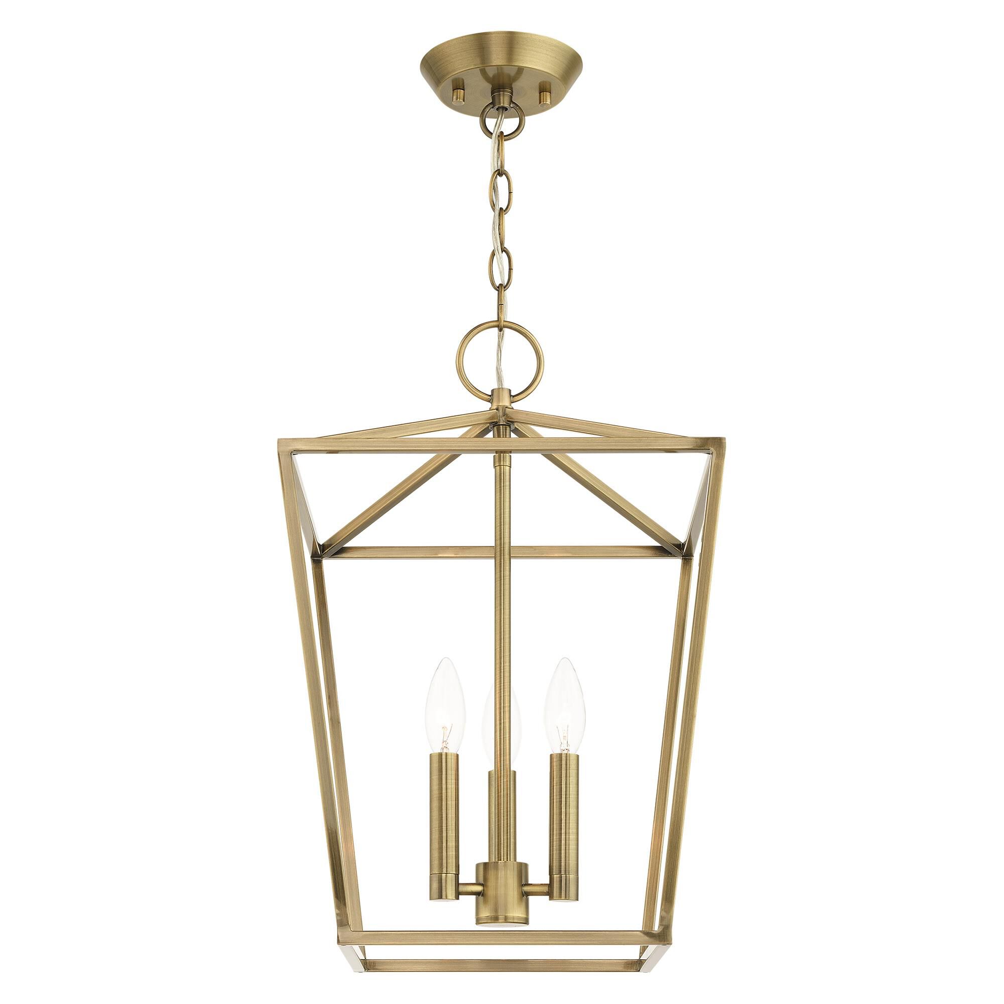 Shown in Antique Brass finish and Antique Brass Metal Shade glass and Antique Brass Metal shade