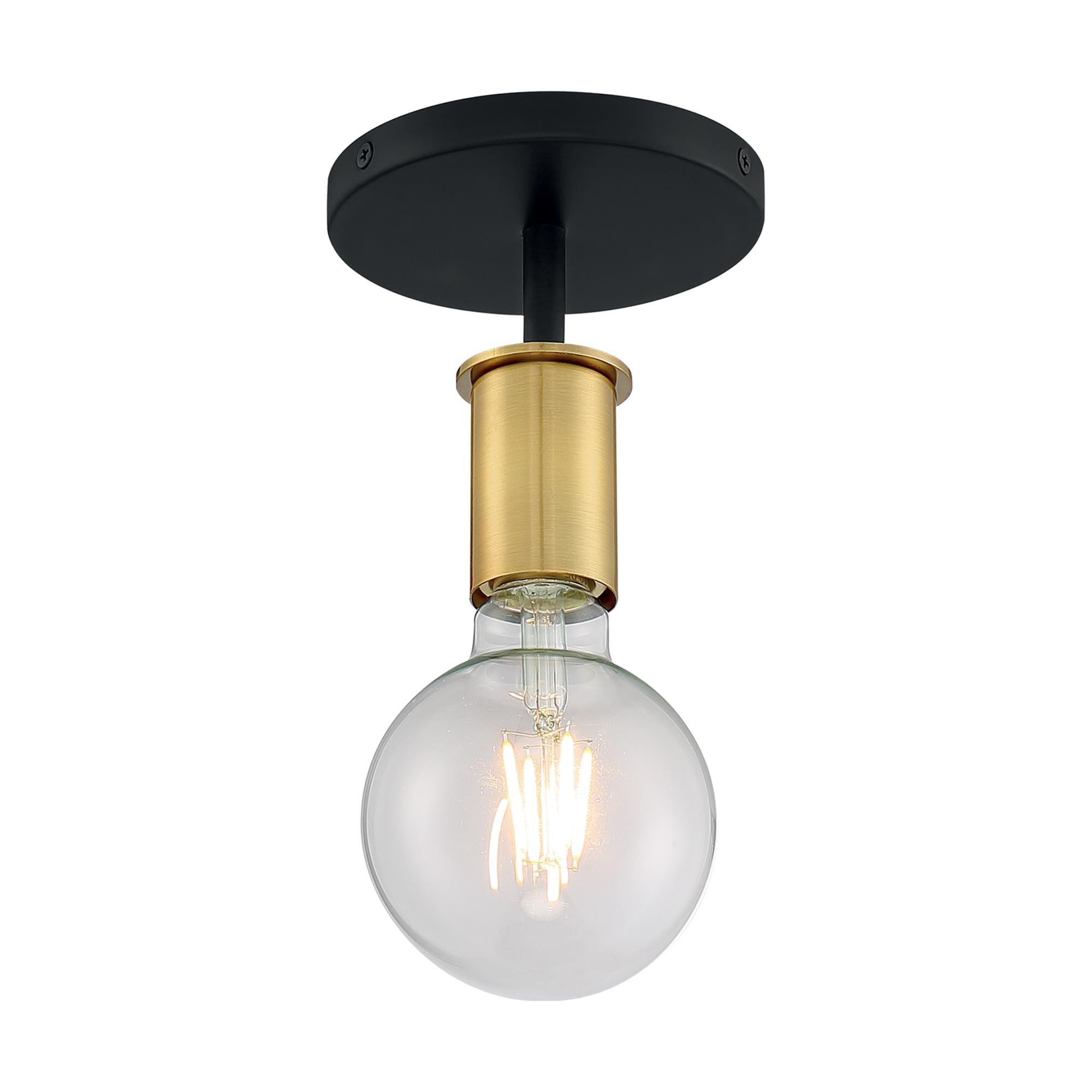 Shown in Black - Brushed Brass finish