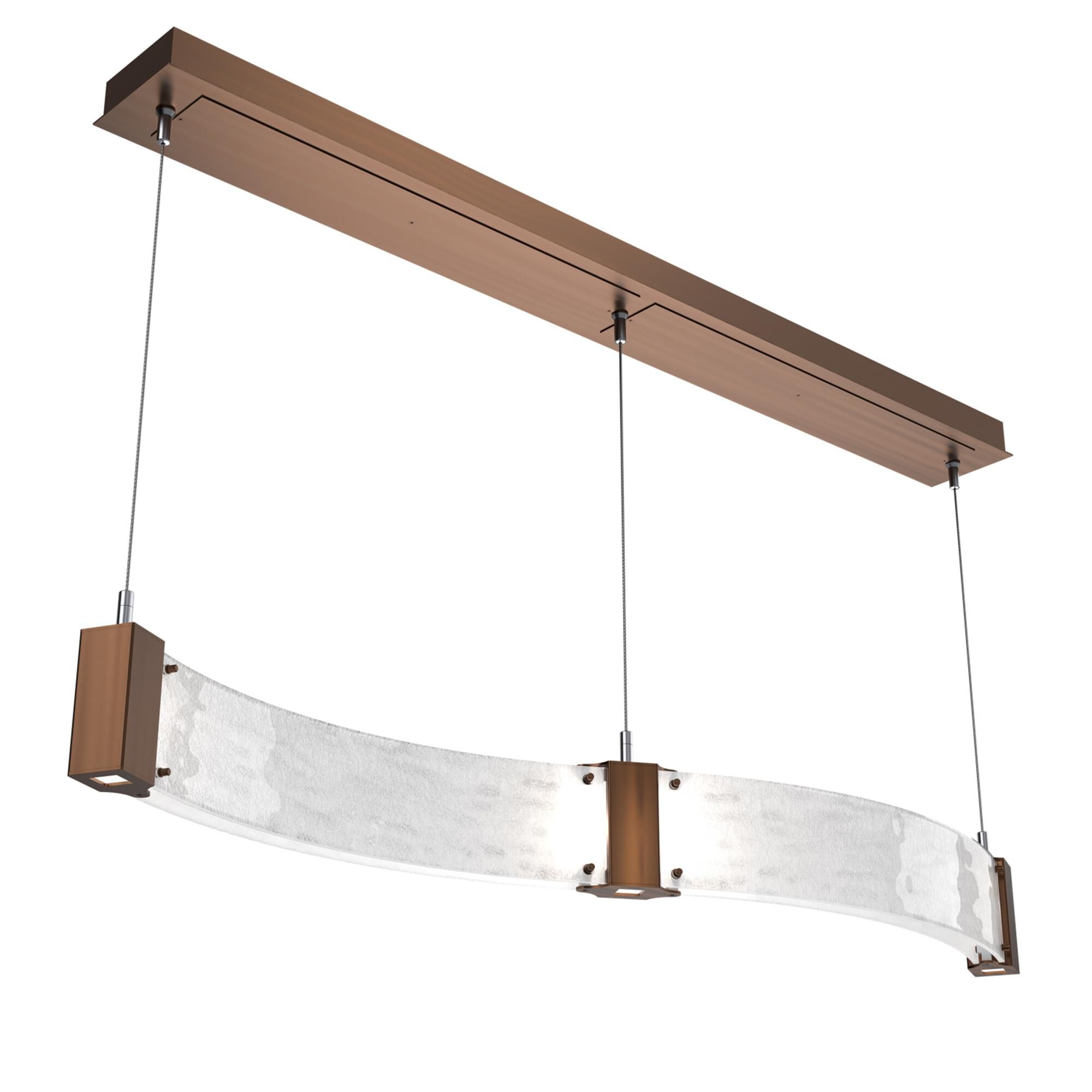 Shown in Burnished Brass finish and Clear Granite glass