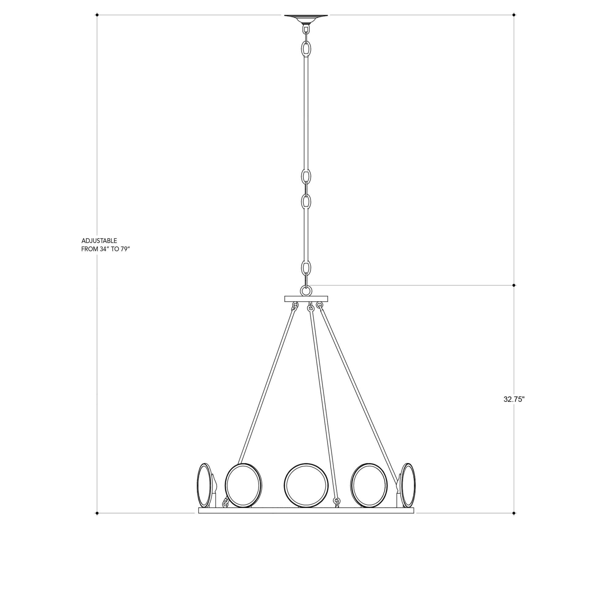 Marjie Scope 32 Inch 10 Light Chandelier by Currey and Company
