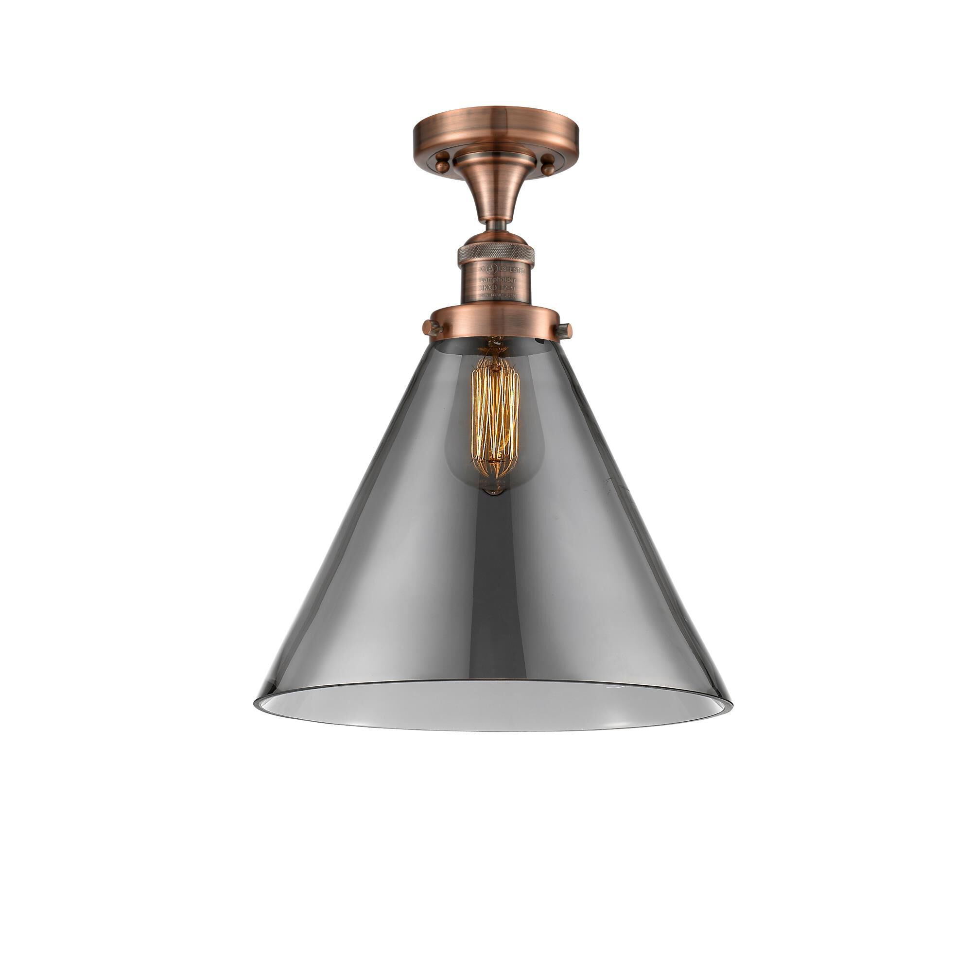 Bruno Marashlian Cone 12 Inch 1 Light Semi Flush Mount by Innovations Lighting
