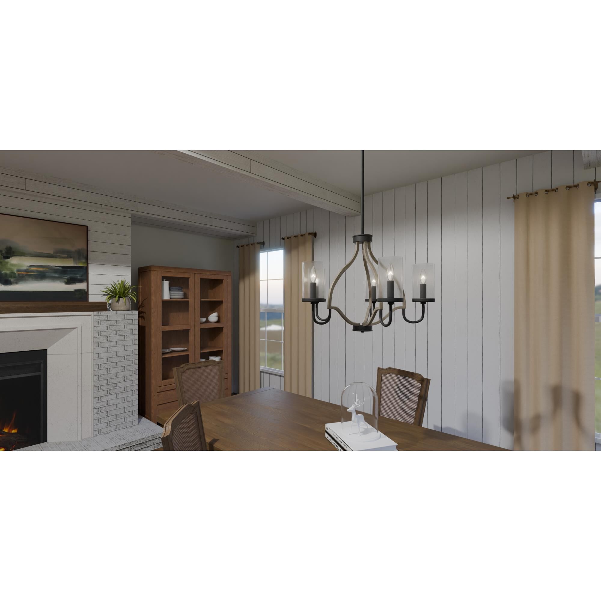 Shown in Matte Black finish and Clear Seedy glass