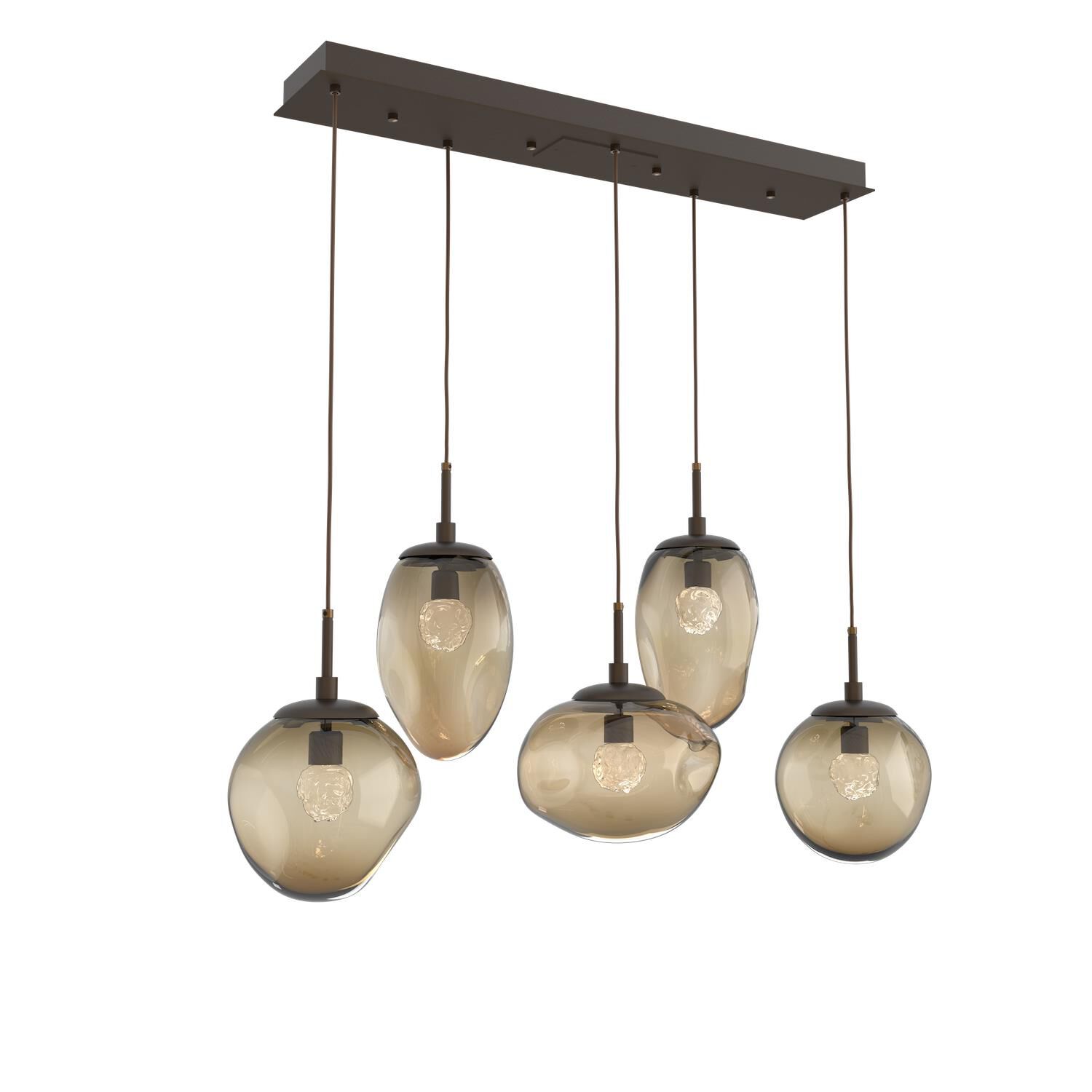 Shown in Flat Bronze finish and Floret Inner Bronze Outer glass