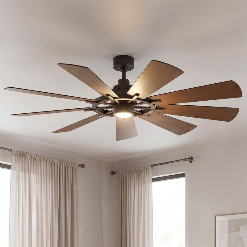Gentry 65 Inch Ceiling Fan with Light Kit by Kichler