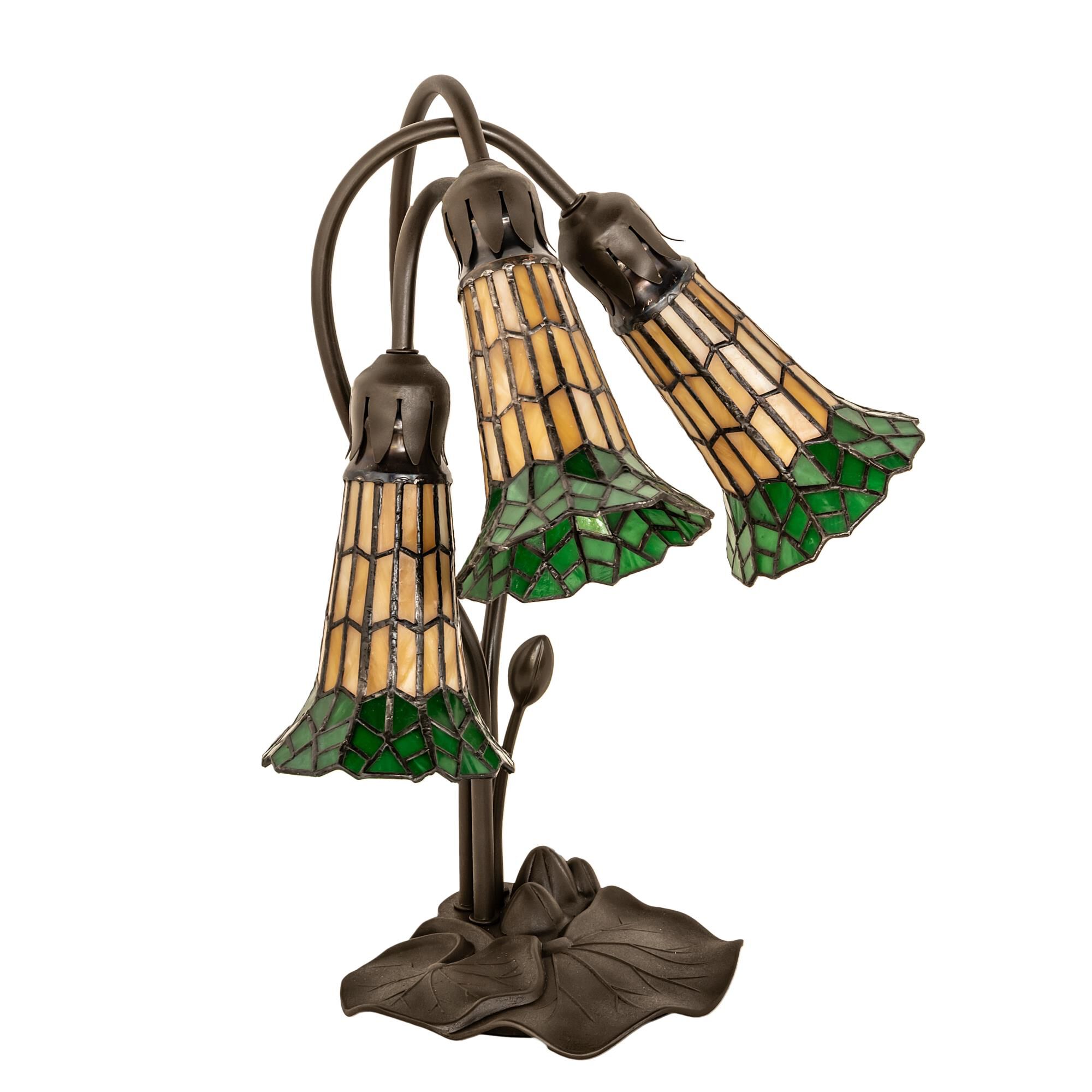 Stained Glass Pond Lily 16 Inch Accent Lamp by Meyda Lighting