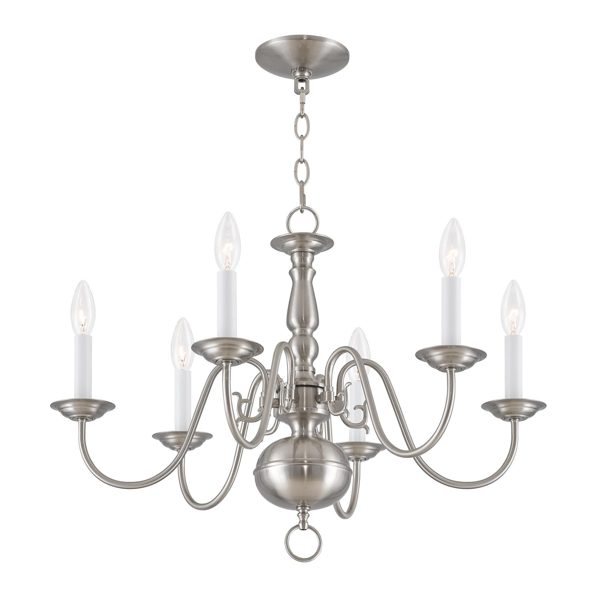 Williamsburgh 24 Inch 6 Light Chandelier by Livex Lighting