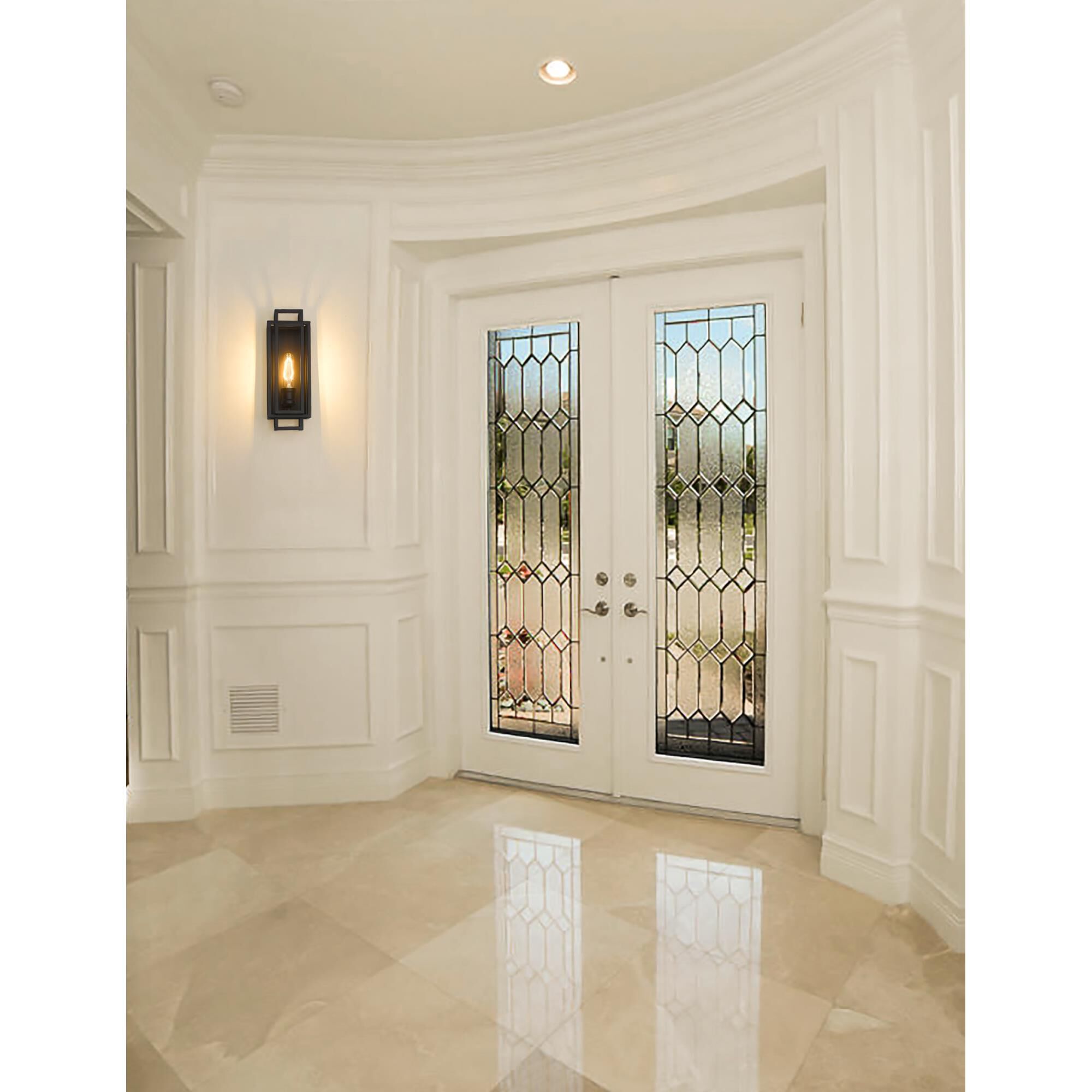 Shown in Matte Black finish and --- glass and --- shade