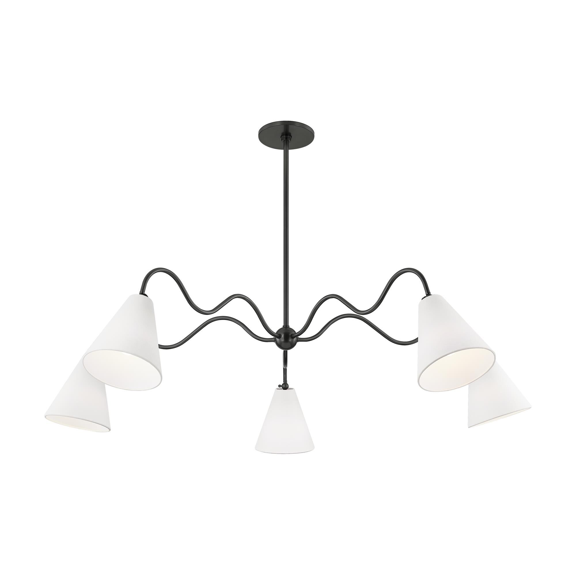 Shown in Old Bronze finish and White Linen shade