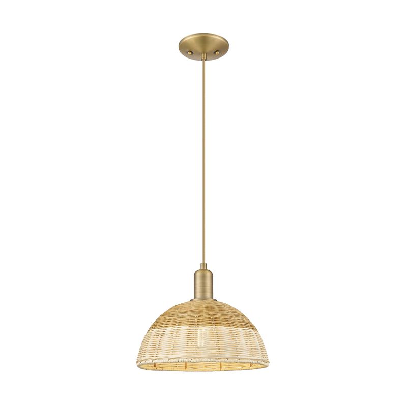 Bruno Marashlian Natural Ballston Dome 12 Inch Mini Pendant by Innovations Lighting