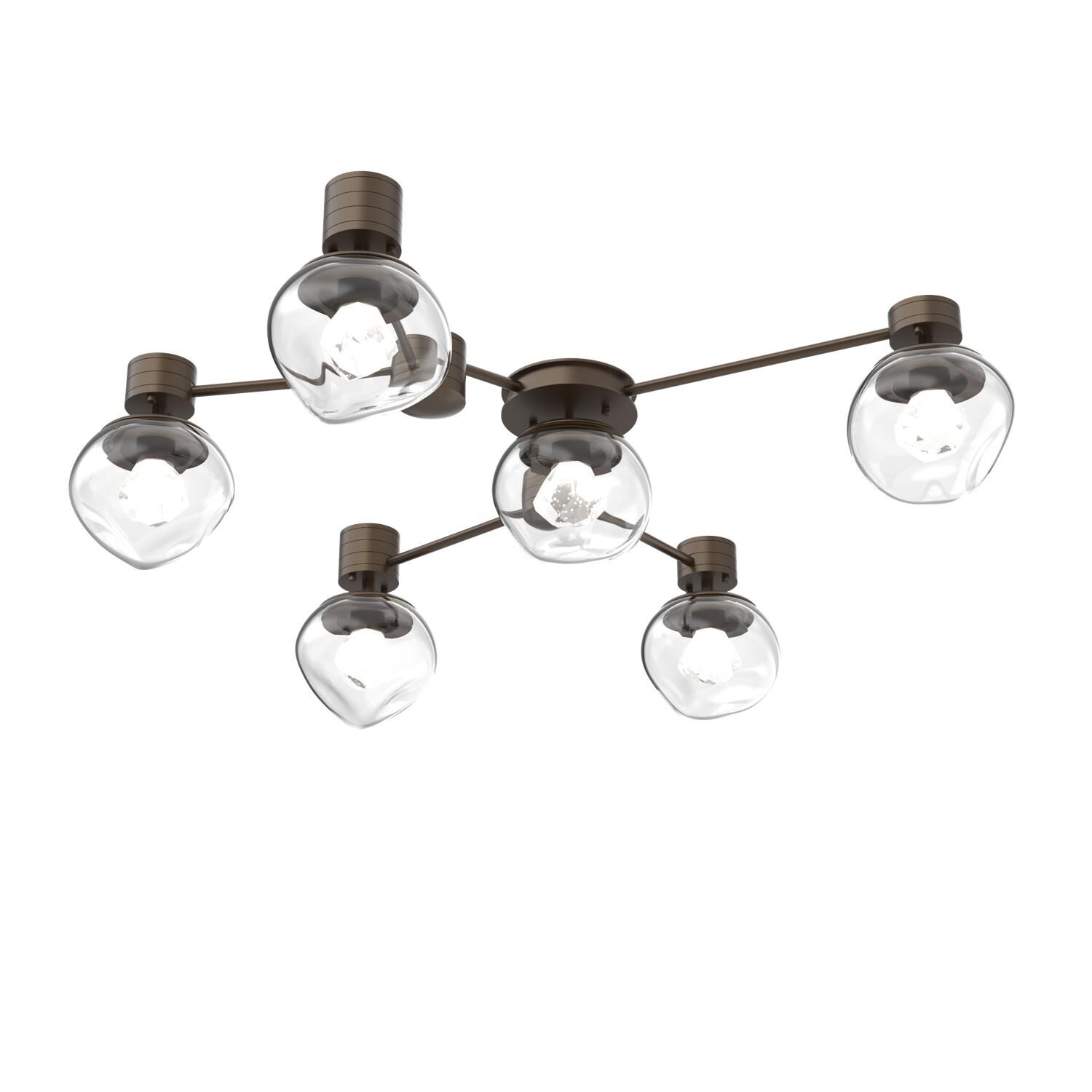 Shown in Flat Bronze finish and Clear with Faceted Gem glass