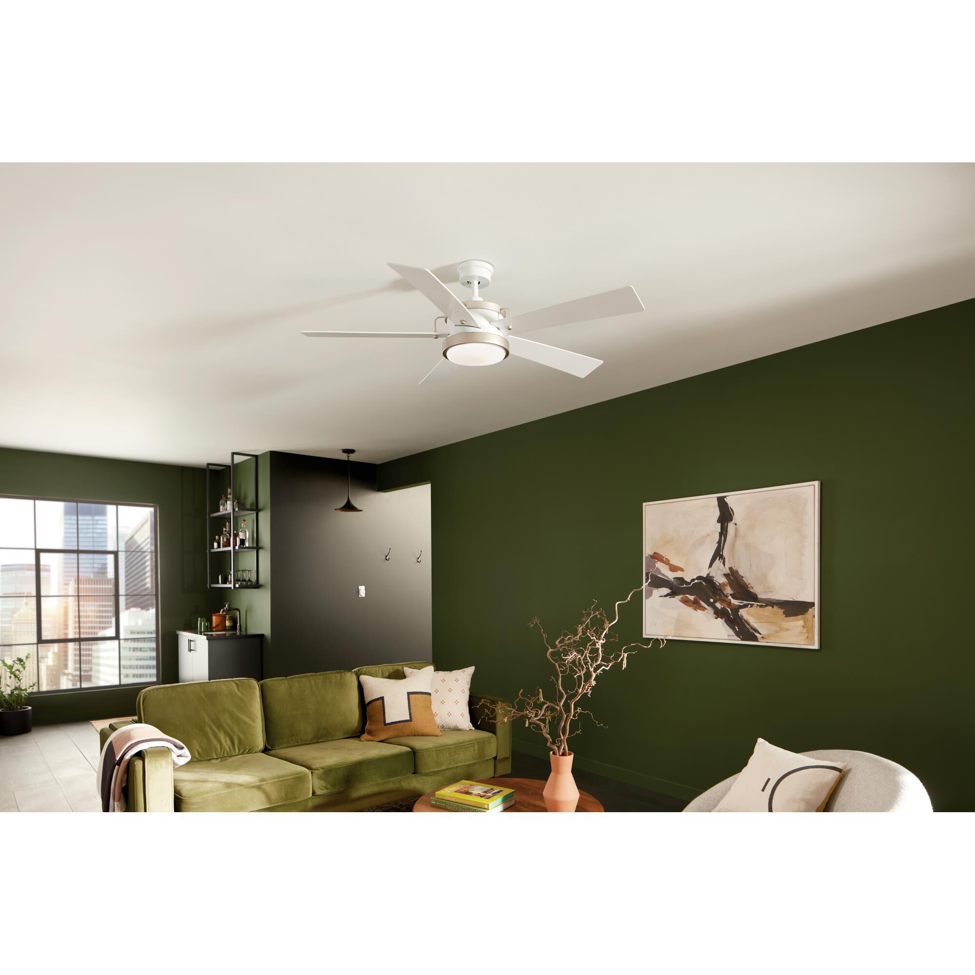 Shown in White finish and Frosted glass