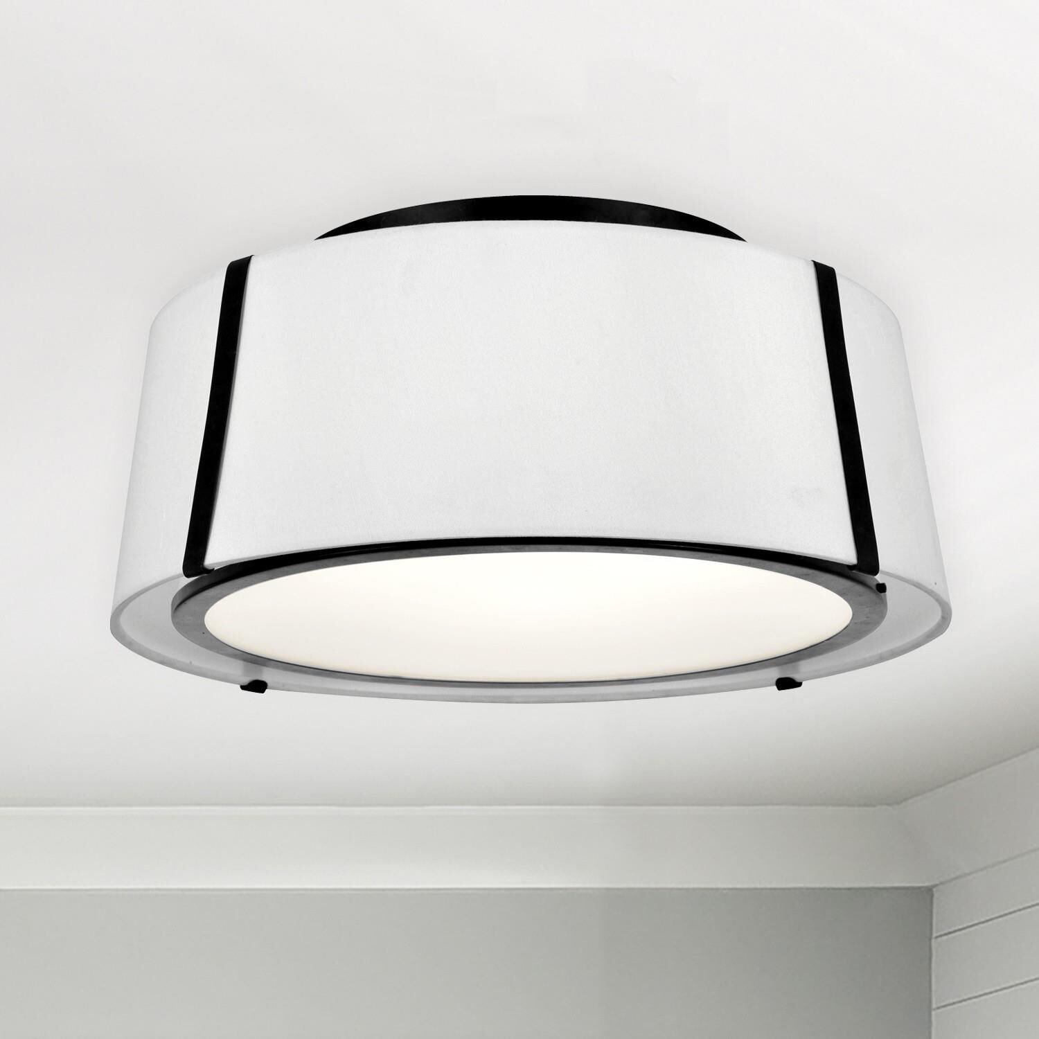 Fulton 18 Inch 3 Light Semi Flush Mount by Crystorama