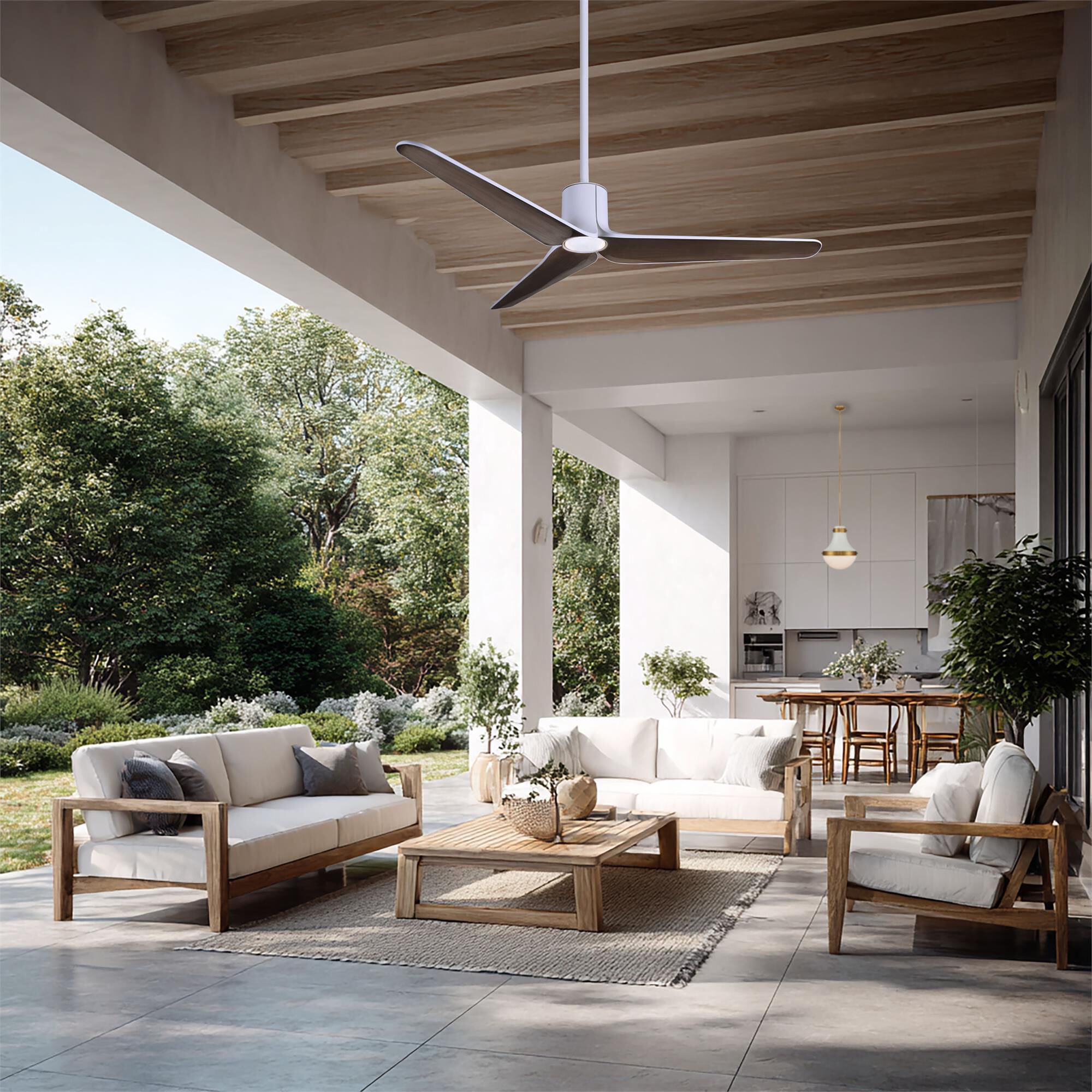 Tempri 56 Inch Ceiling Fan with Light Kit,
