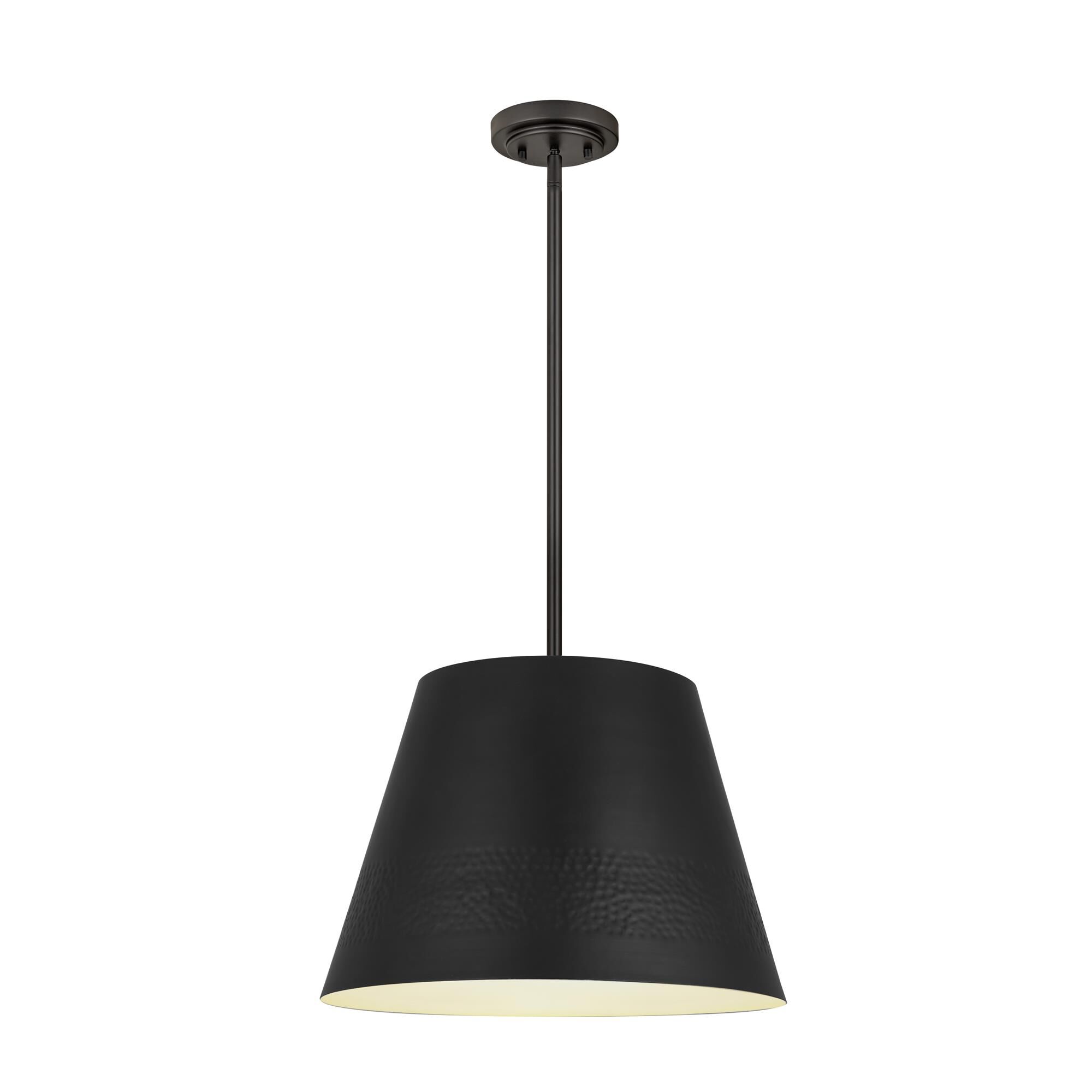 Shown in Matte Black finish and Iron glass and Iron shade