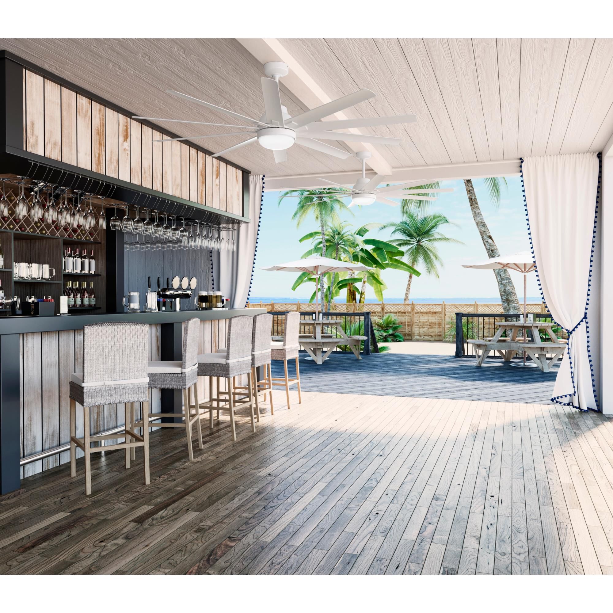 Overton 72 Inch Ceiling Fan with Light Kit by Hunter Fan