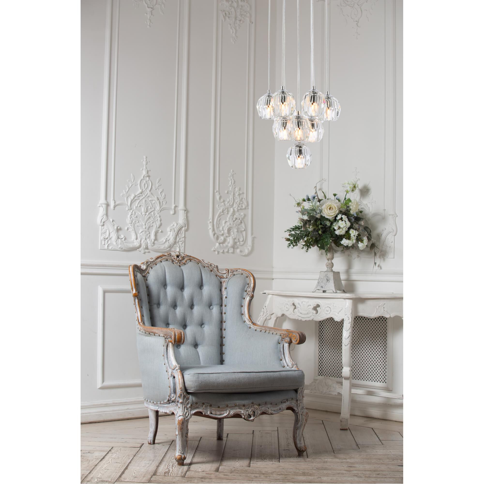 Eren 11 Inch 10 Light LED Multi Light Pendant by Elegant Lighting