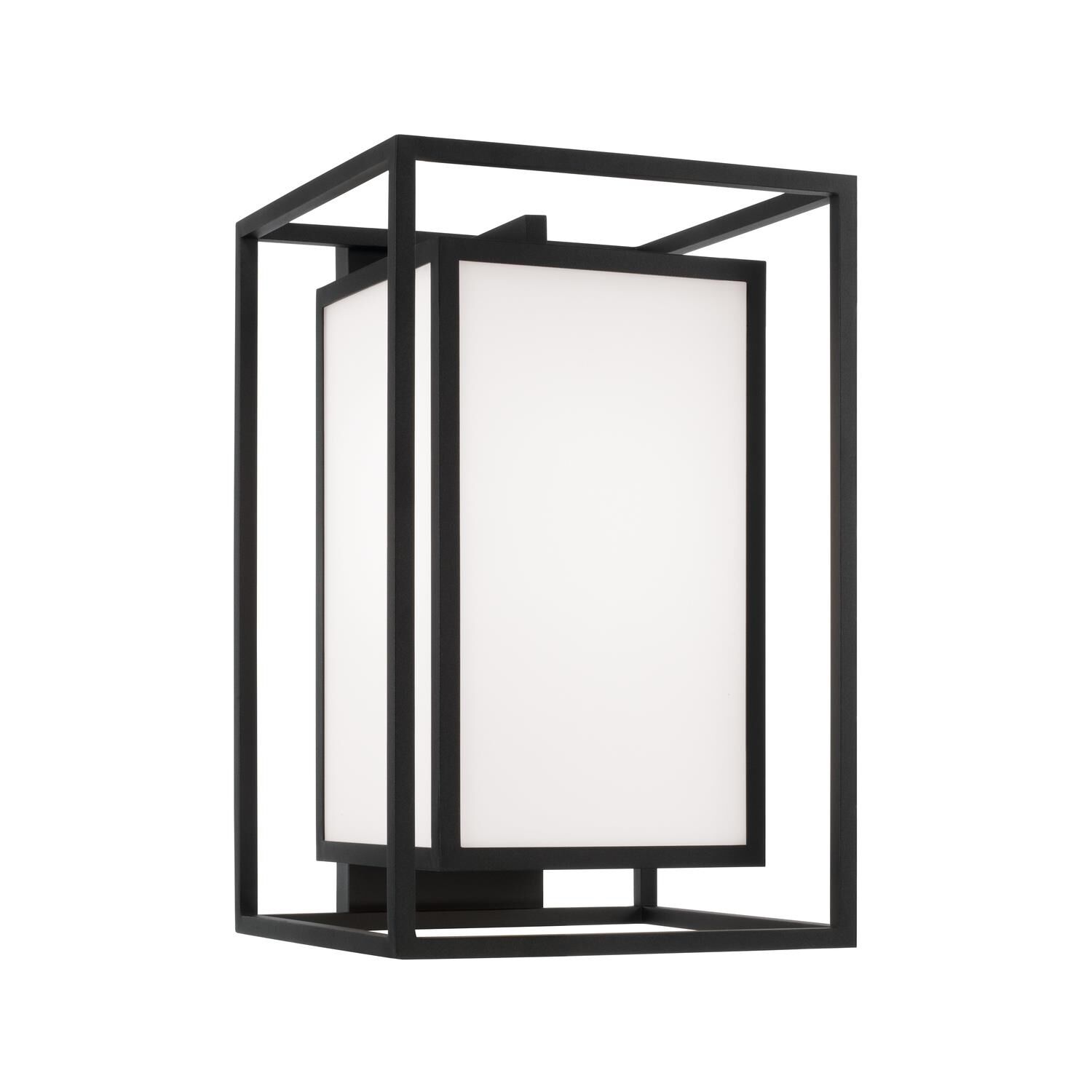 Shown in Black finish and Soft White glass