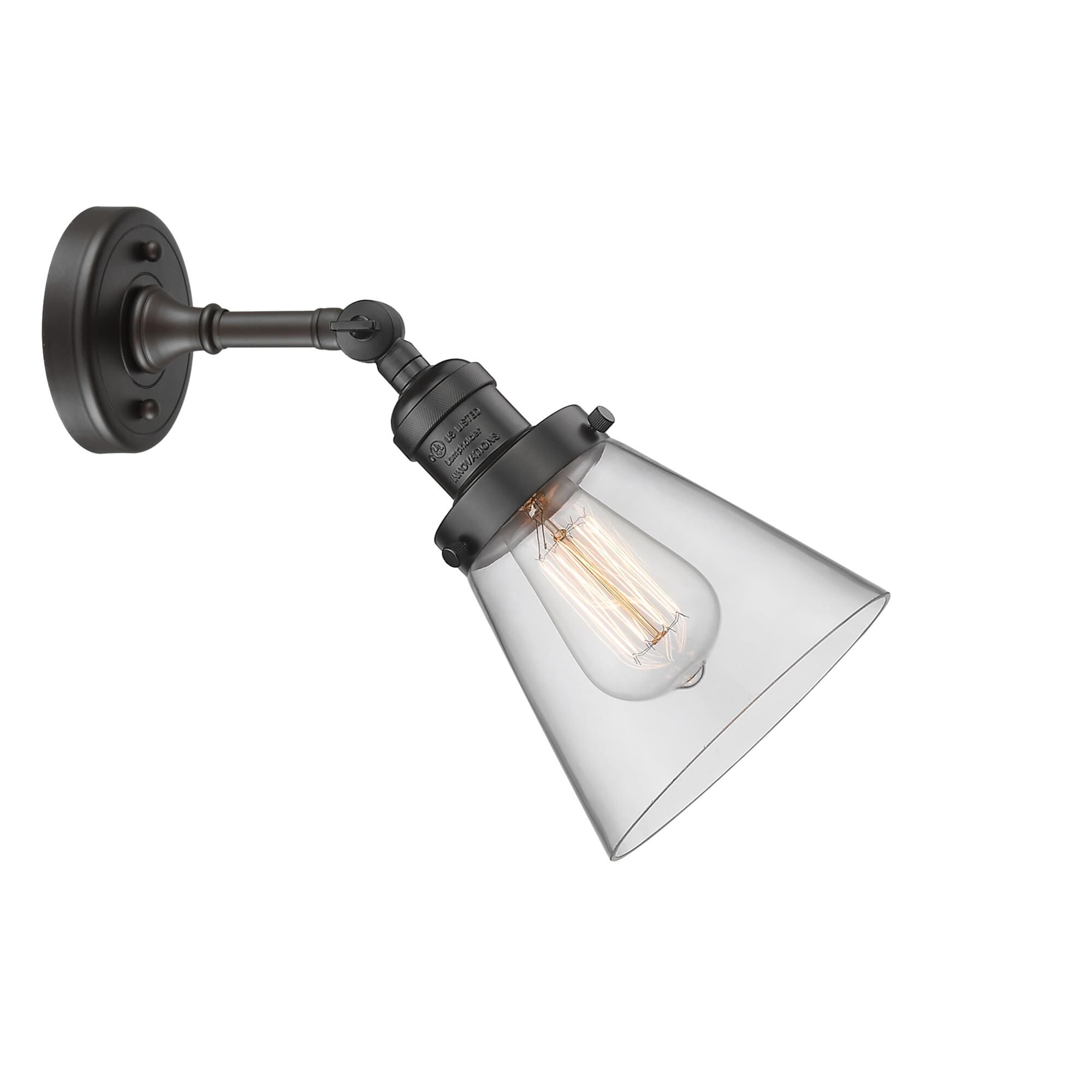 Shown in Oil Rubbed Bronze finish and Clear glass and None accent