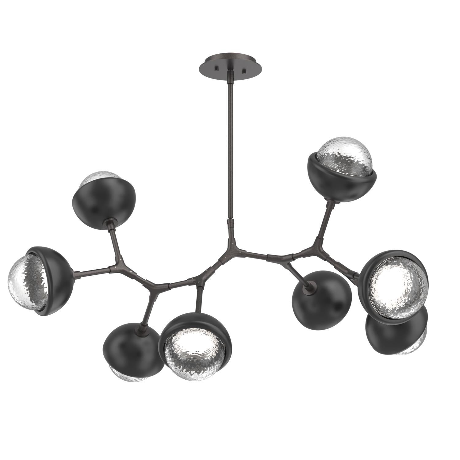 Shown in Graphite finish and Clear glass and Matte Black accent