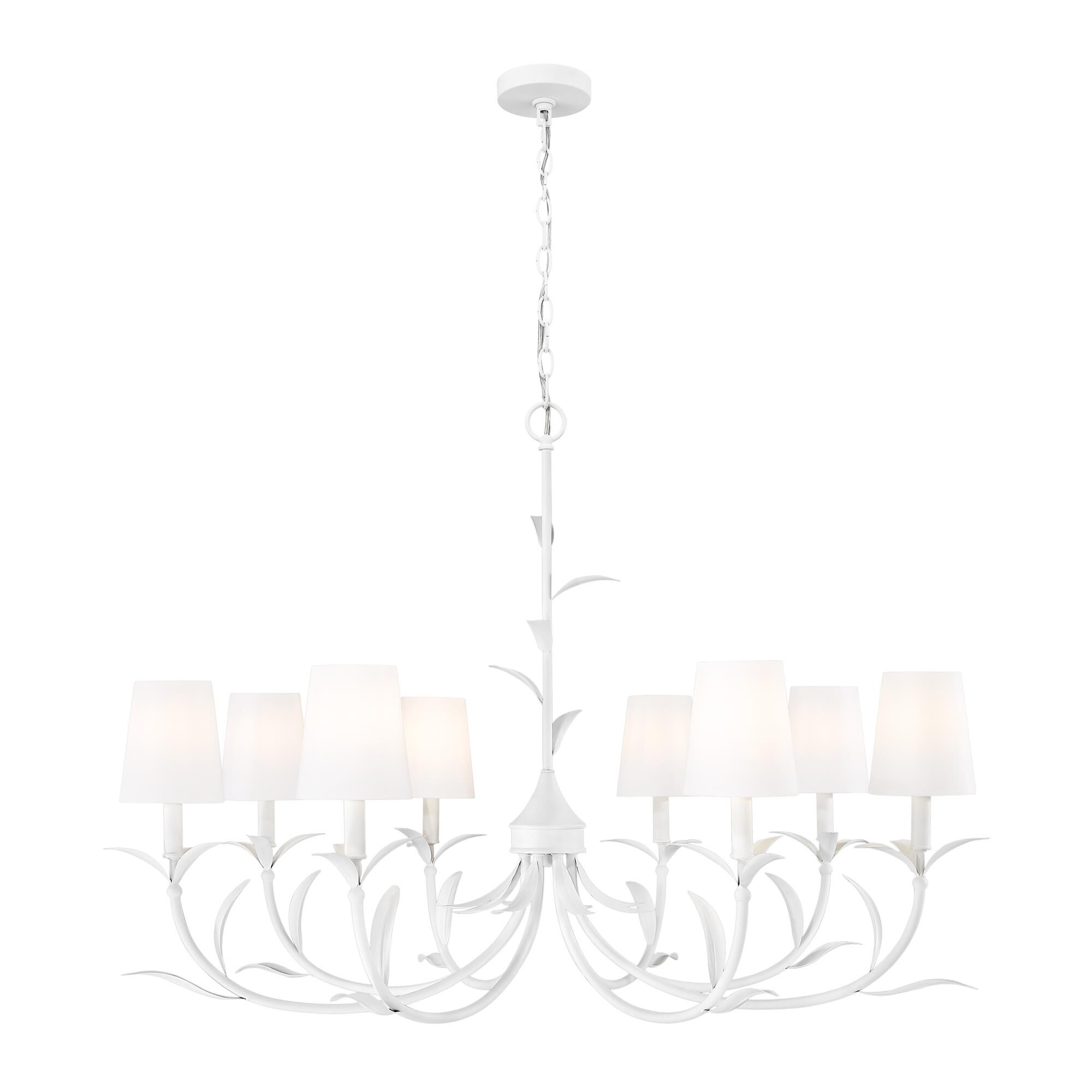 Shown in Textured White finish and White glass