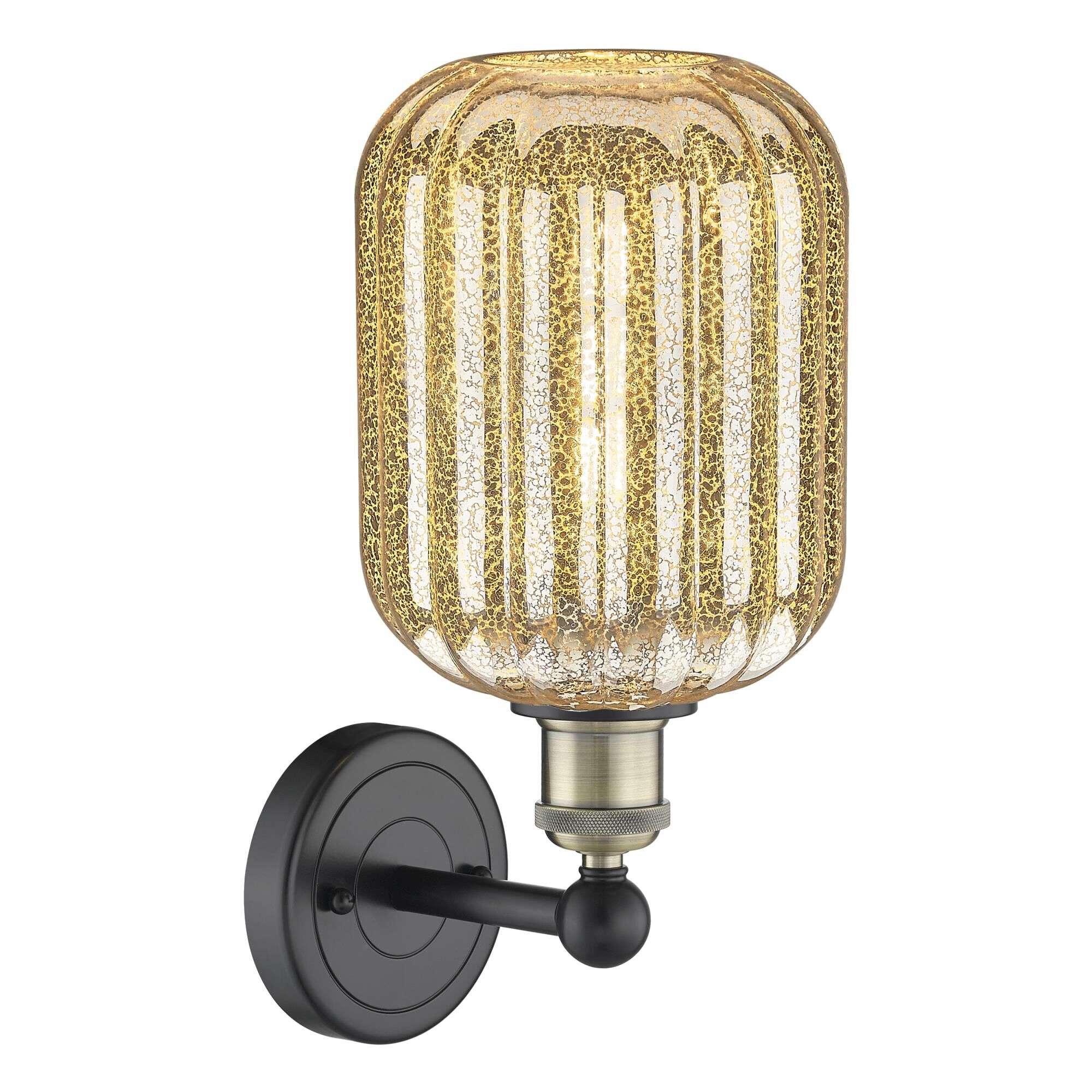 Shown in Black Antique Brass finish and Mercury glass