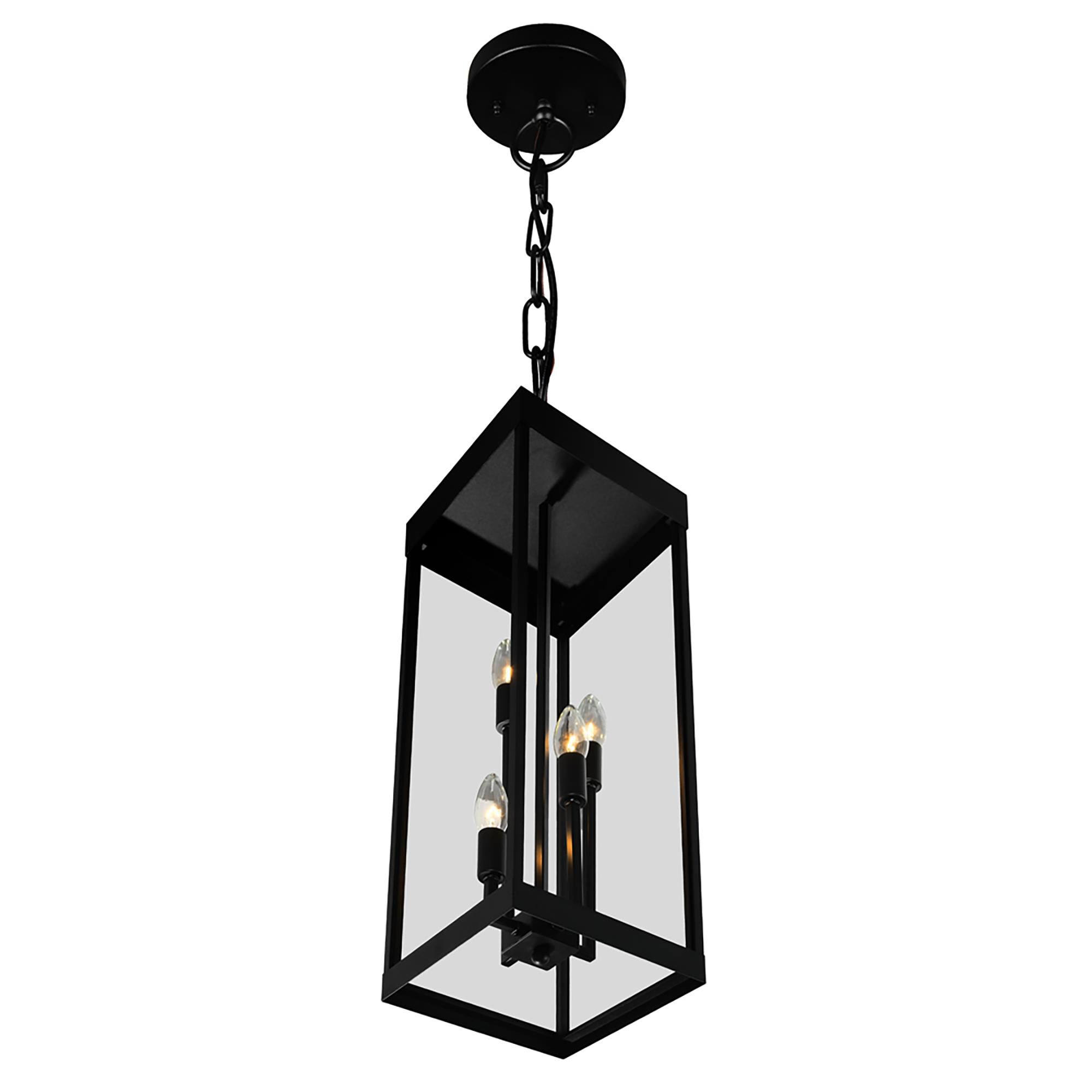 Windsor 22 Inch Tall 4 Light Outdoor Hanging Lantern by CWI Lighting