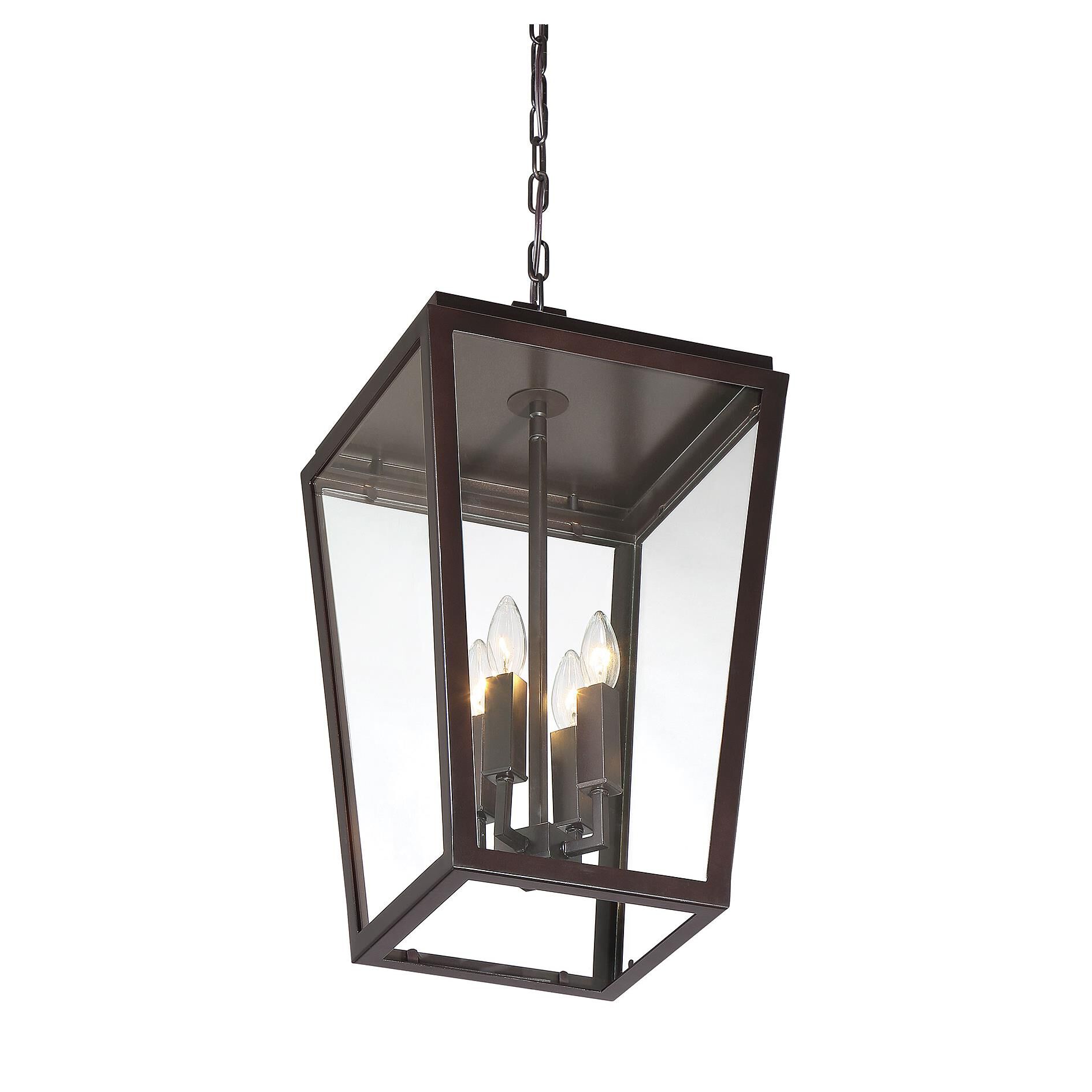 Shown in English Bronze finish and Clear glass